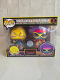 Funko Pop! 2 Pack Spider-Gwen and Spider-Woman (blacklight) (pre-owned) - Frog Vault Collectables