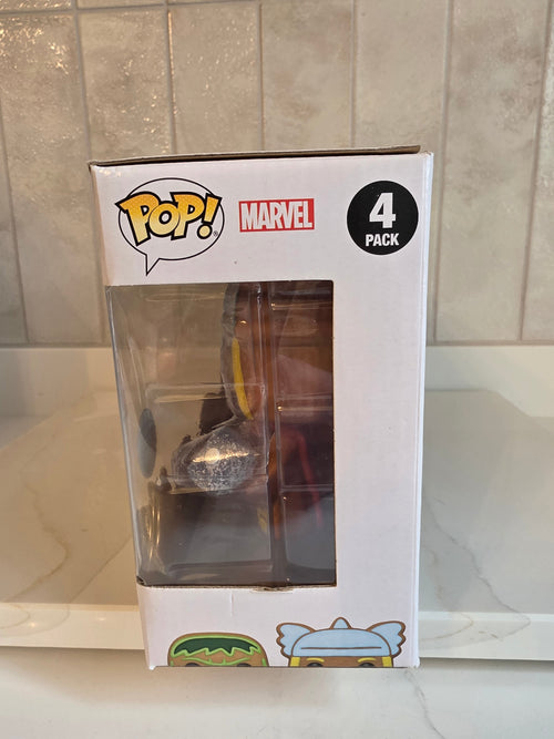 Funko Pop! 4-pack Gingerbread Captain America / Iron man / Hulk / Thor (pre-owned) - Frog Vault Collectables