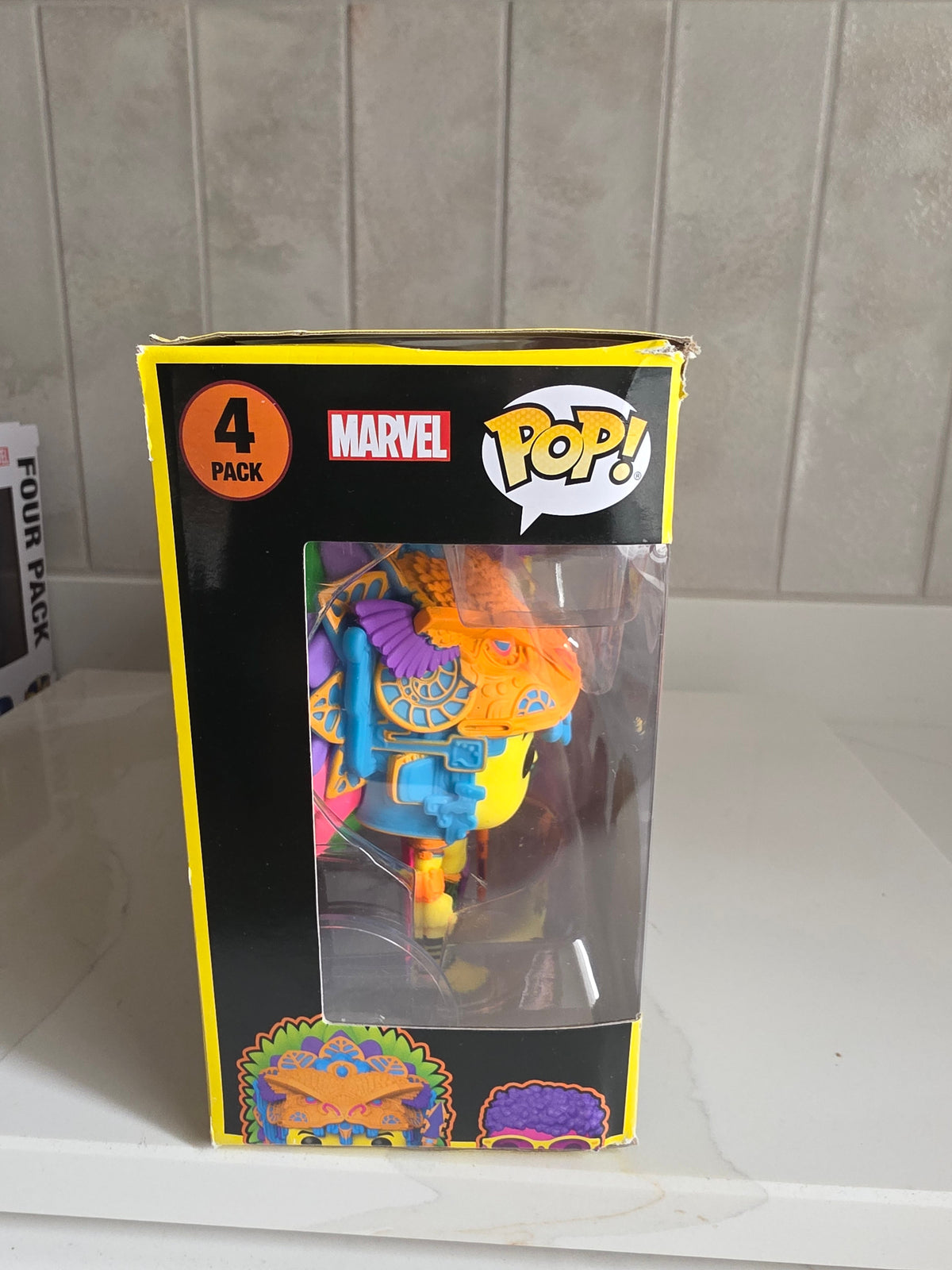 Funko Pop! 4 Pack Marvel Black Panther Wakanda Forever Black Light (pre-owned) - Frog Vault Collectables