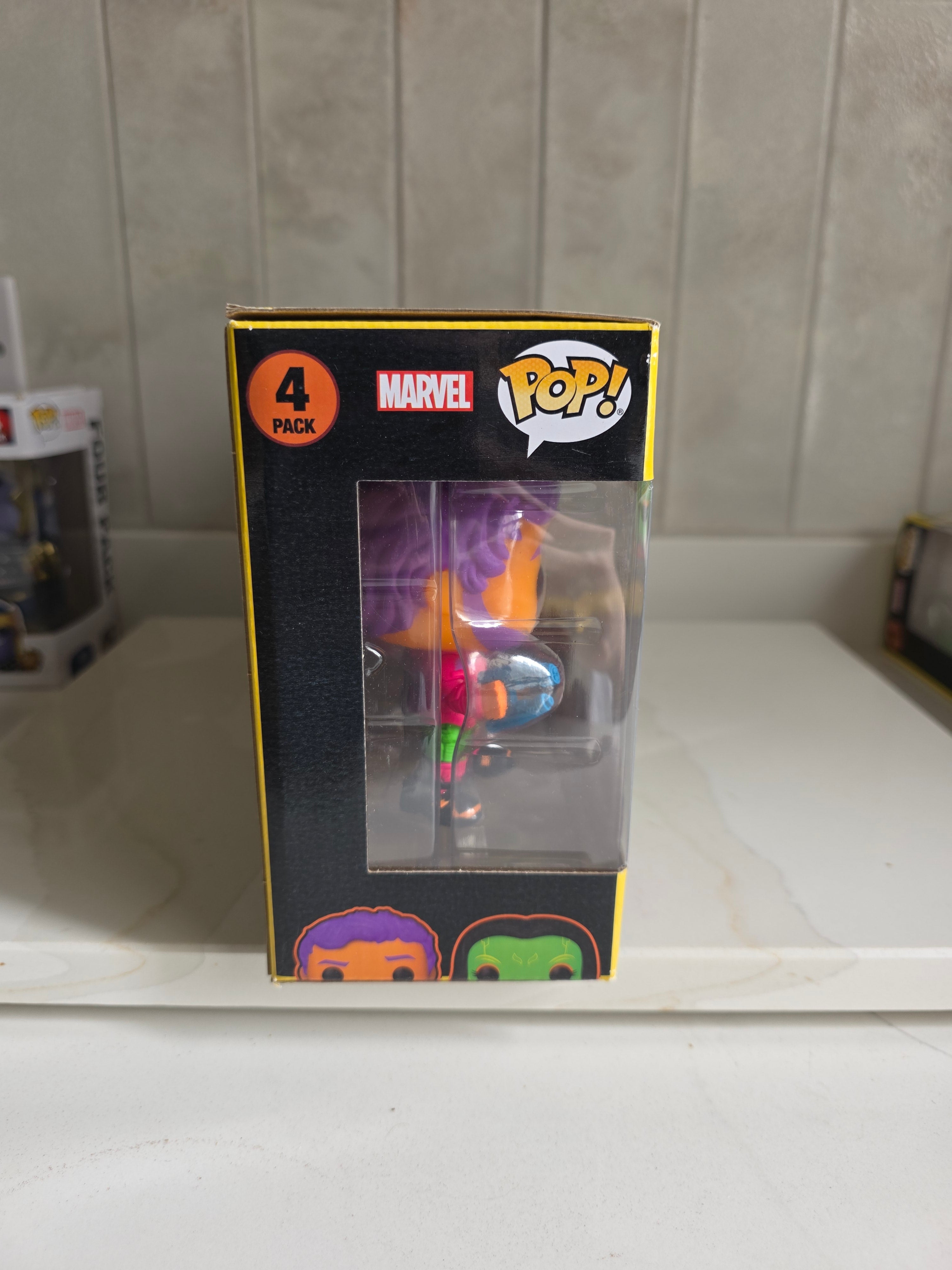 Funko Pop! 4 Pack Marvel Guardians of the Galaxy Vol. 2 black light (pre-owned) - Frog Vault Collectables