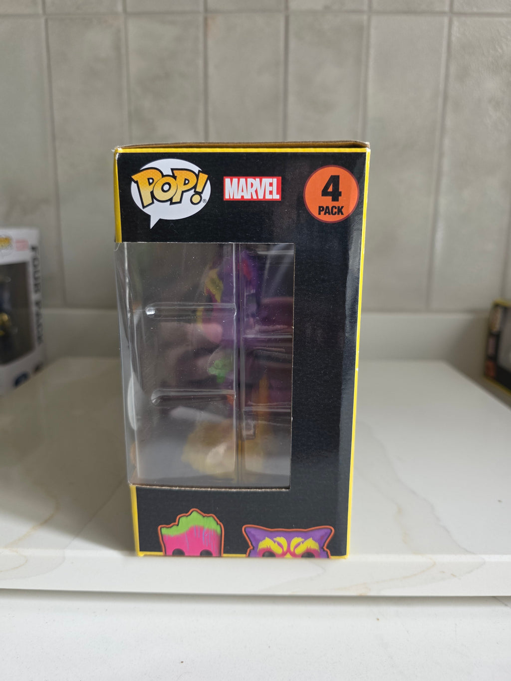 Funko Pop! 4 Pack Marvel Guardians of the Galaxy Vol. 2 black light (pre-owned) - Frog Vault Collectables