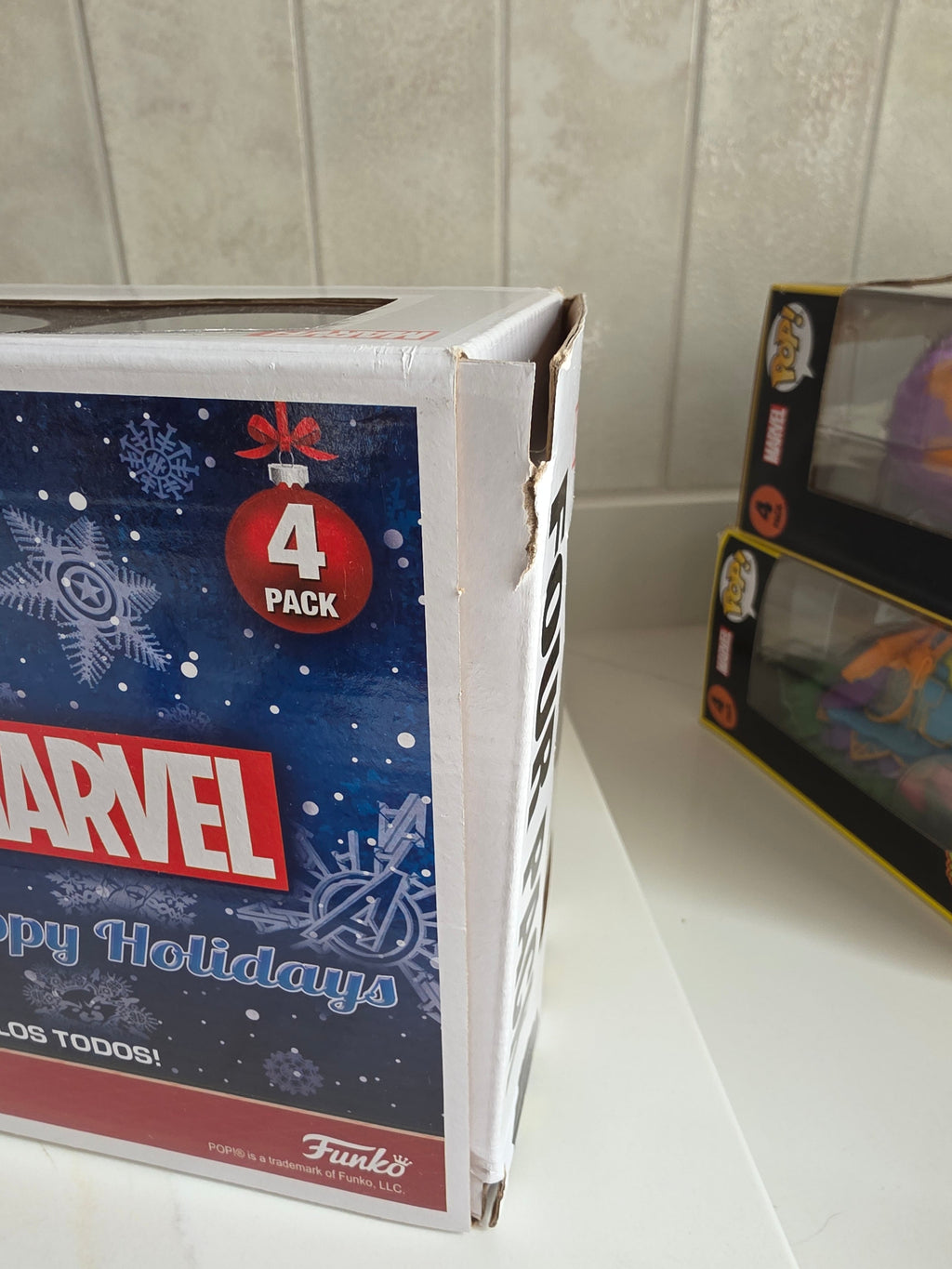 Funko Pop! 4 Pack Marvel Happy Holiday (pre-owned) - Frog Vault Collectables