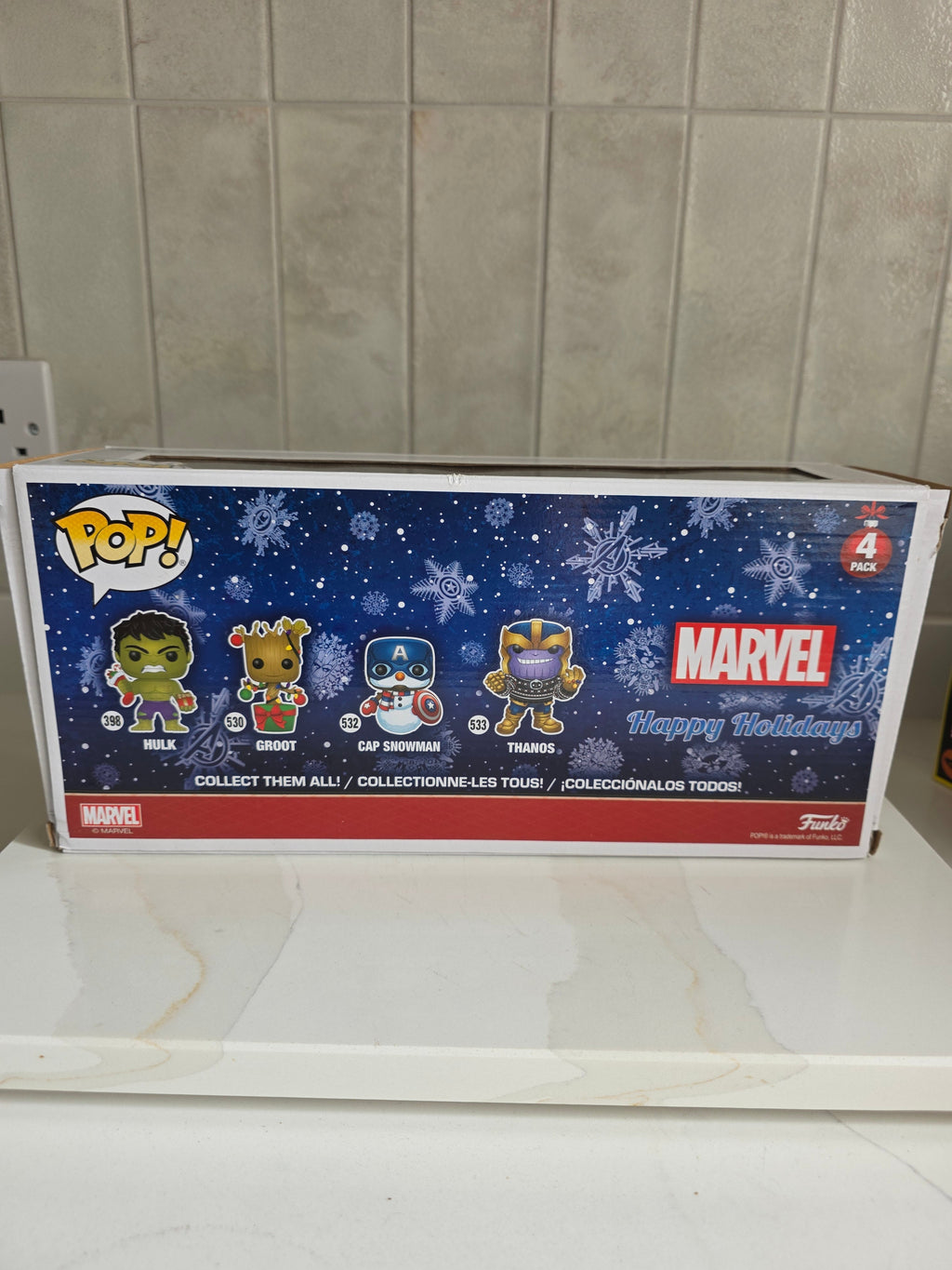Funko Pop! 4 Pack Marvel Happy Holiday (pre-owned) - Frog Vault Collectables