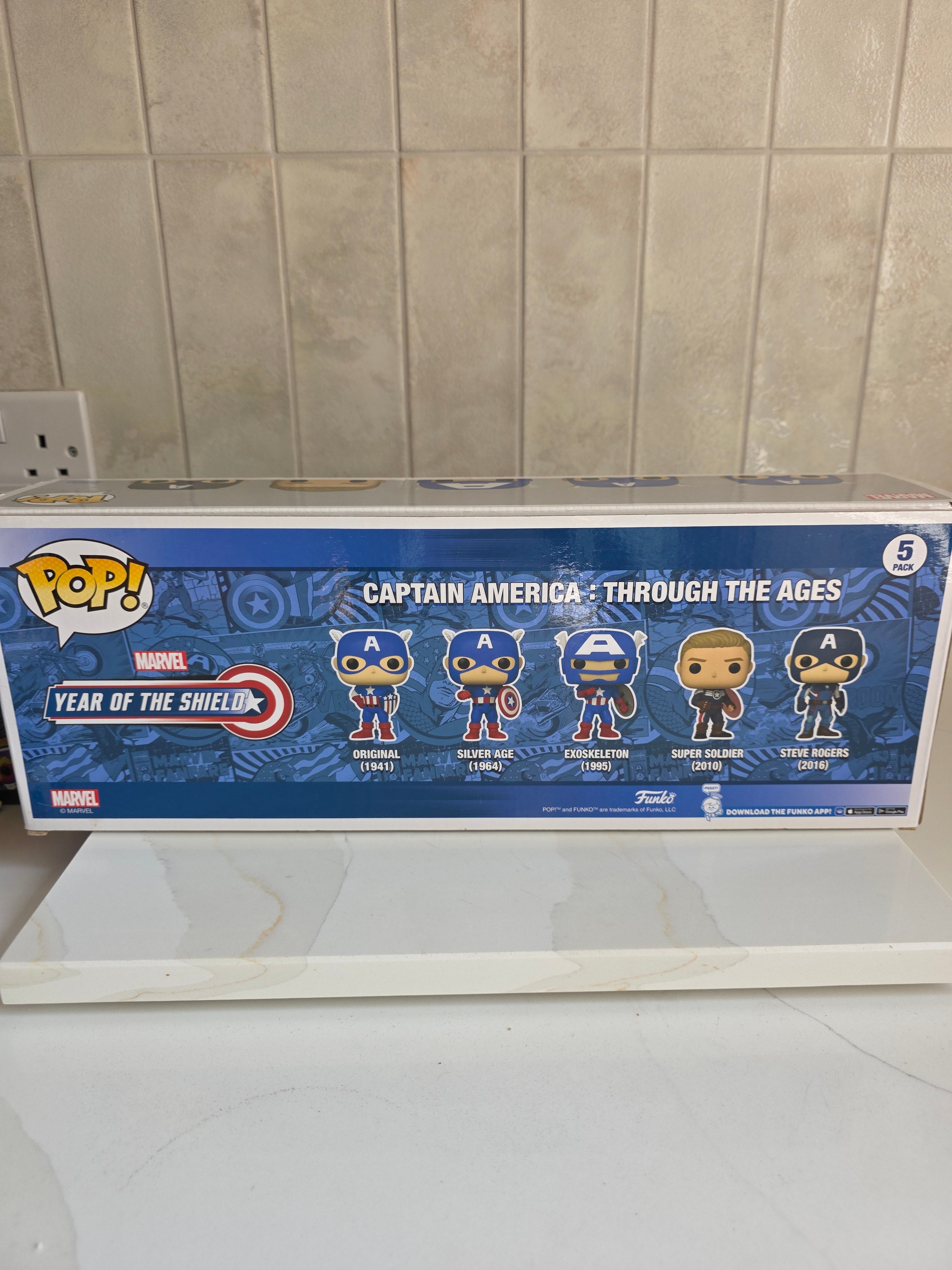 Funko Pop! 5 Pack Captai America: Through the Ages (pre-owned) - Frog Vault Collectables