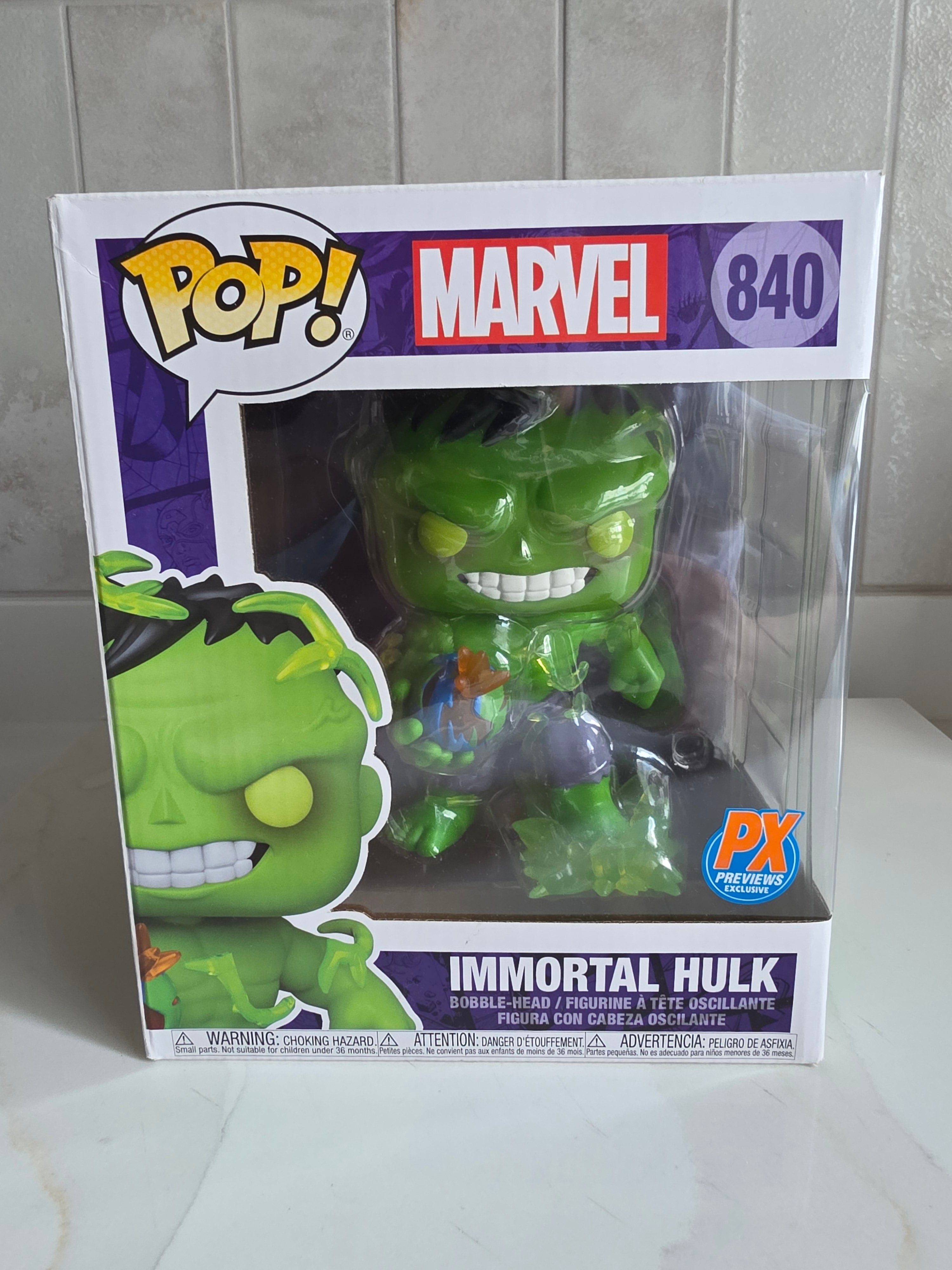 Funko Pop! 6 Inch Marvel Immortal Hulk 840 (PX) (pre-owned) - Frog Vault Collectables