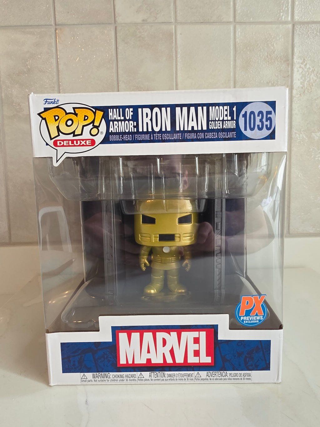 Funko Pop! Deluxe Hall of Armor: Iron Man Model 1 Golden Armor 1035 (pre-owned) - Frog Vault Collectables