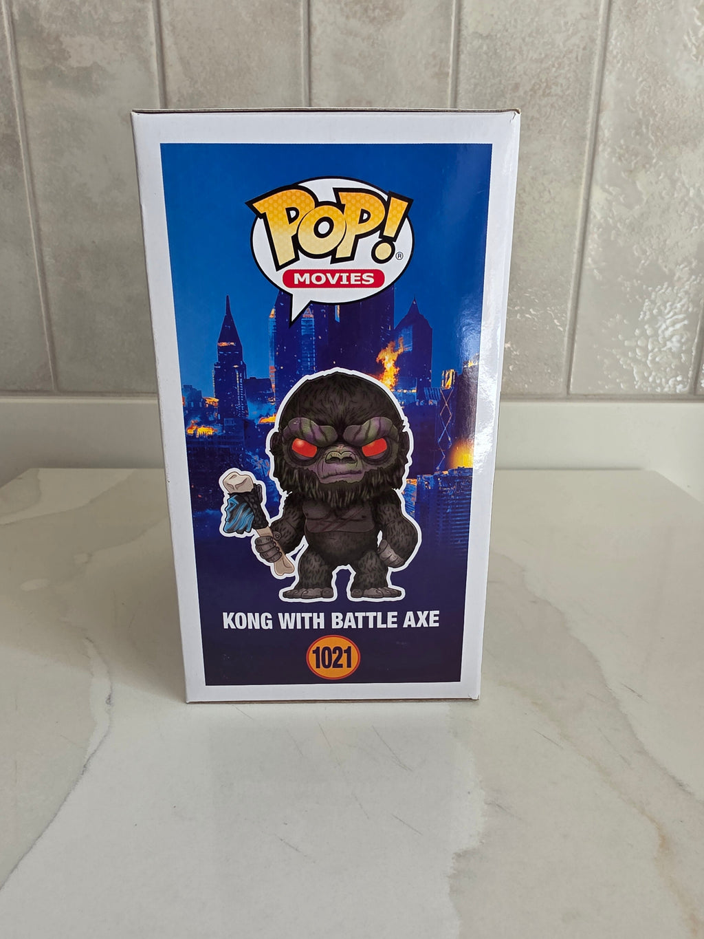 Funko Pop! Kong with Battle Axe 1021 (flocked) (pre-owned) - Frog Vault Collectables
