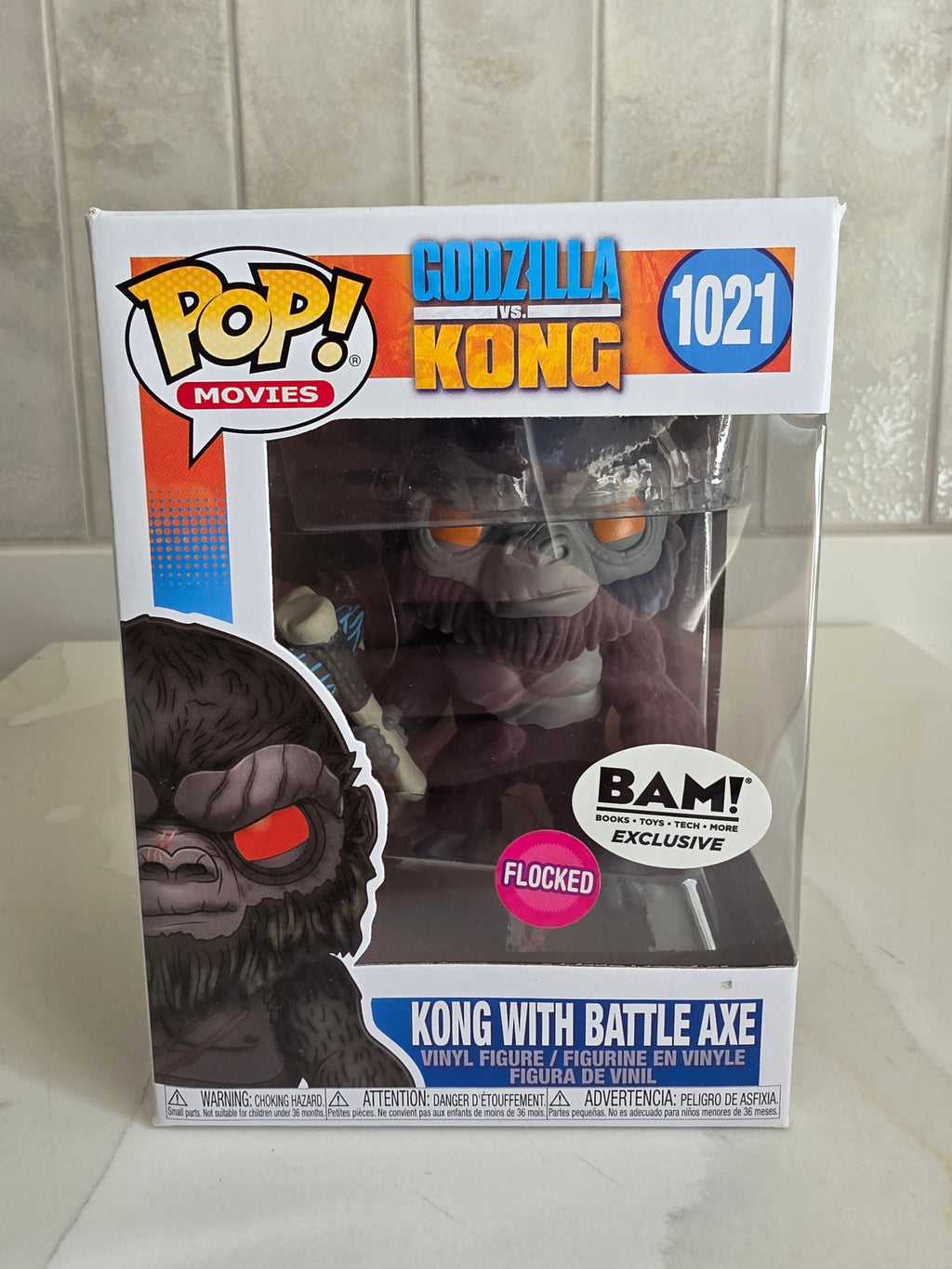 Funko Pop! Kong with Battle Axe 1021 (flocked) (pre-owned) - Frog Vault Collectables