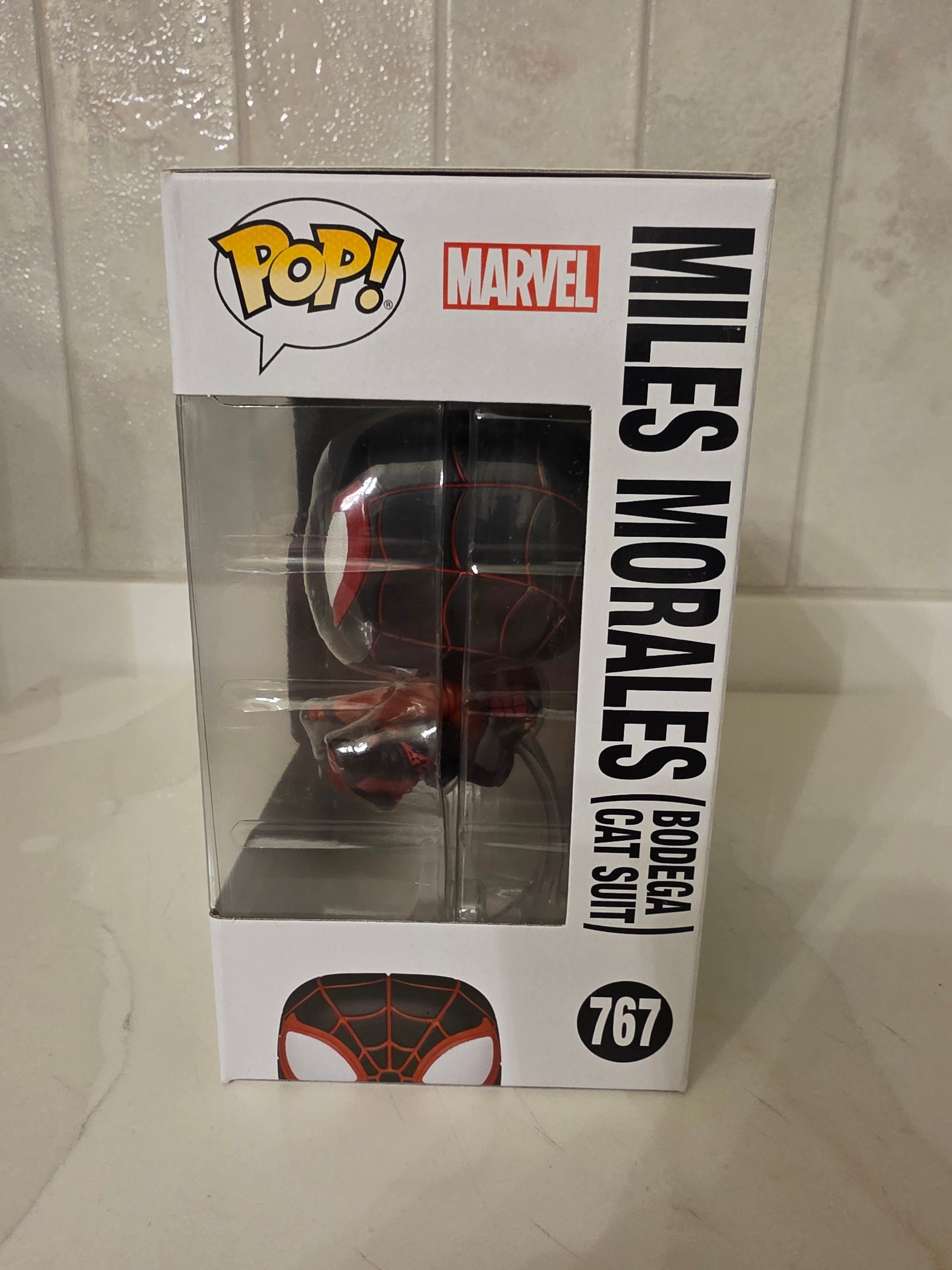 Funko Pop! Marvel Miles Morales (Bodega Cat Suit) 767 (pre-owned) - Frog Vault Collectables
