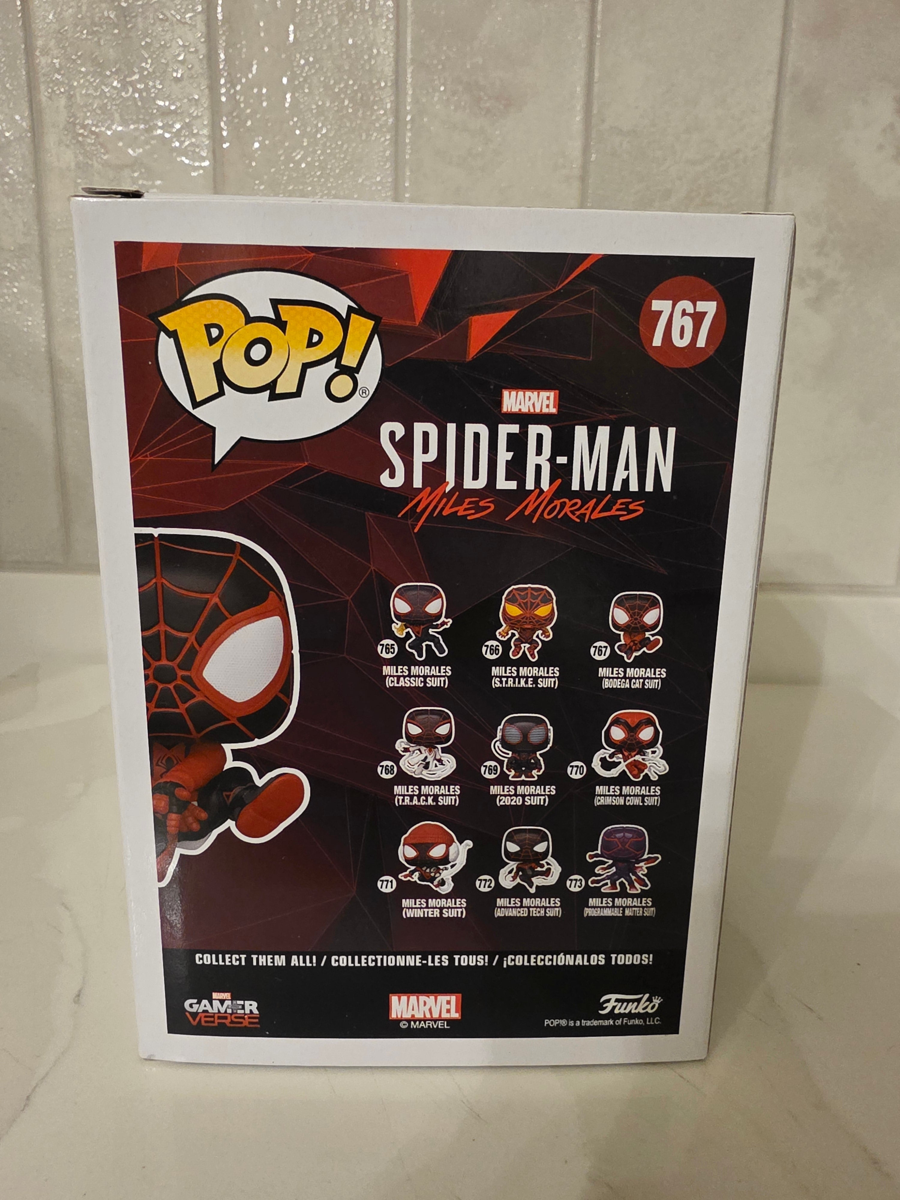 Funko Pop! Marvel Miles Morales (Bodega Cat Suit) 767 (pre-owned) - Frog Vault Collectables