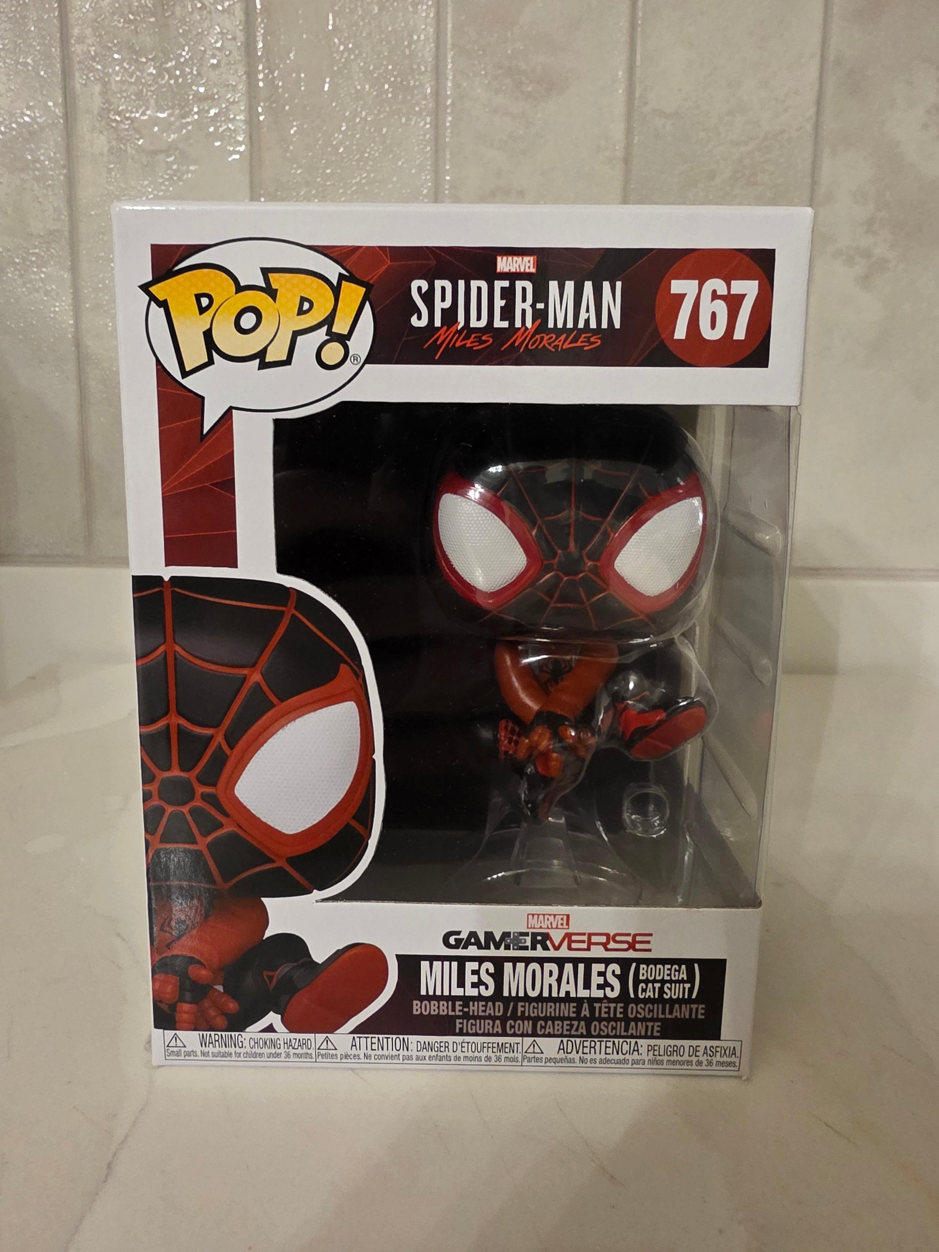 Funko Pop! Marvel Miles Morales (Bodega Cat Suit) 767 (pre-owned) - Frog Vault Collectables