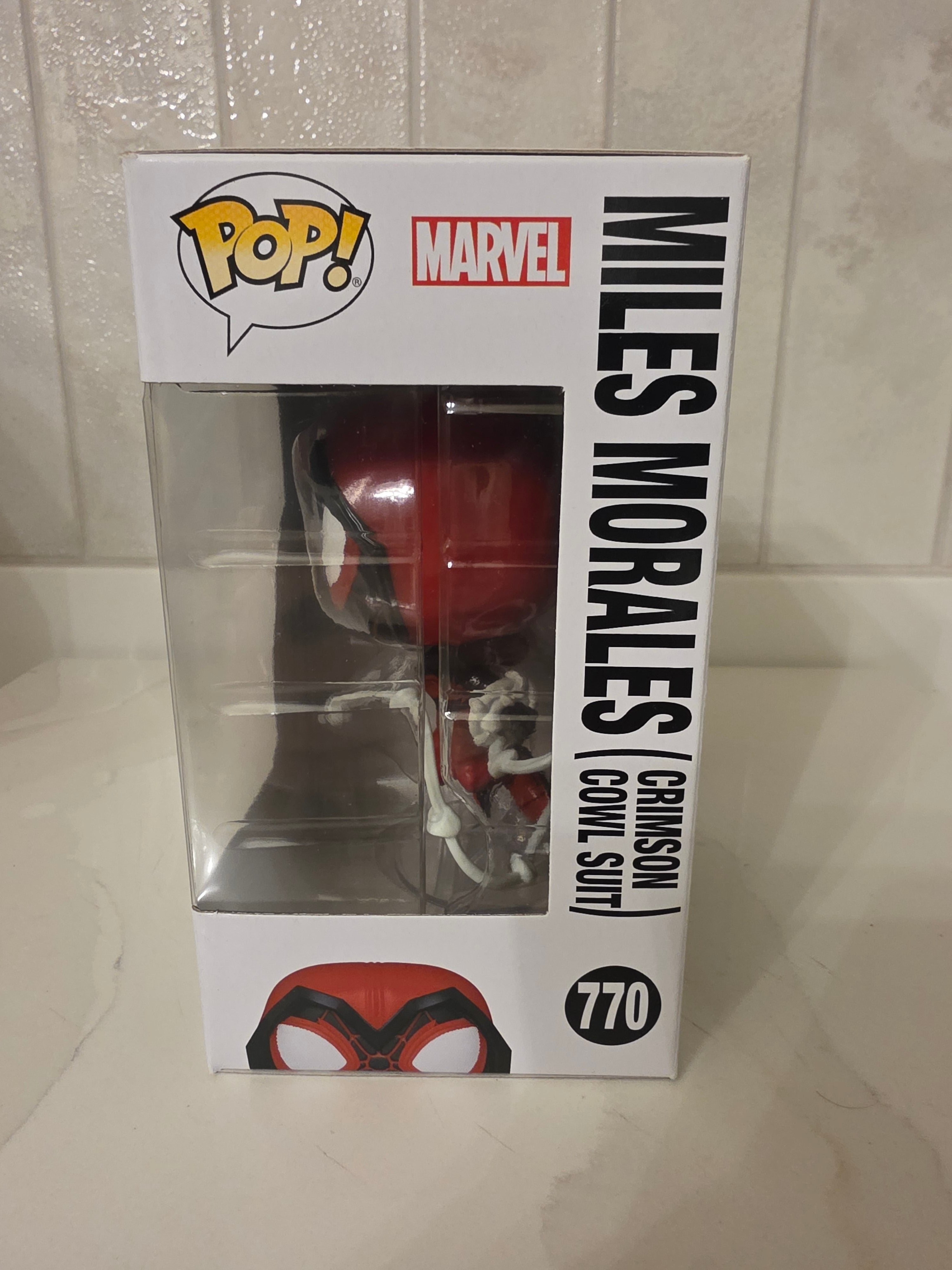 Funko Pop! Marvel Miles Morales (crimson cowl suit) 770 (pre-owned) - Frog Vault Collectables