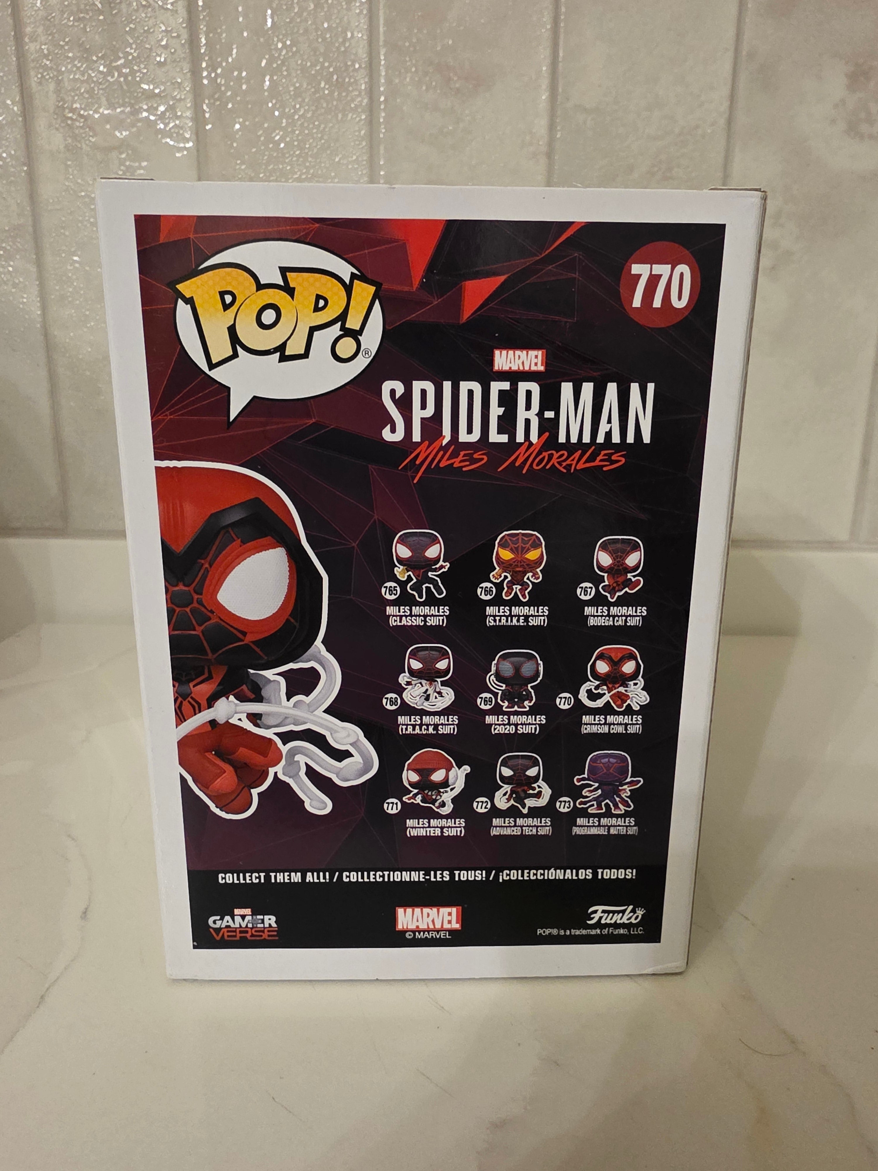 Funko Pop! Marvel Miles Morales (crimson cowl suit) 770 (pre-owned) - Frog Vault Collectables