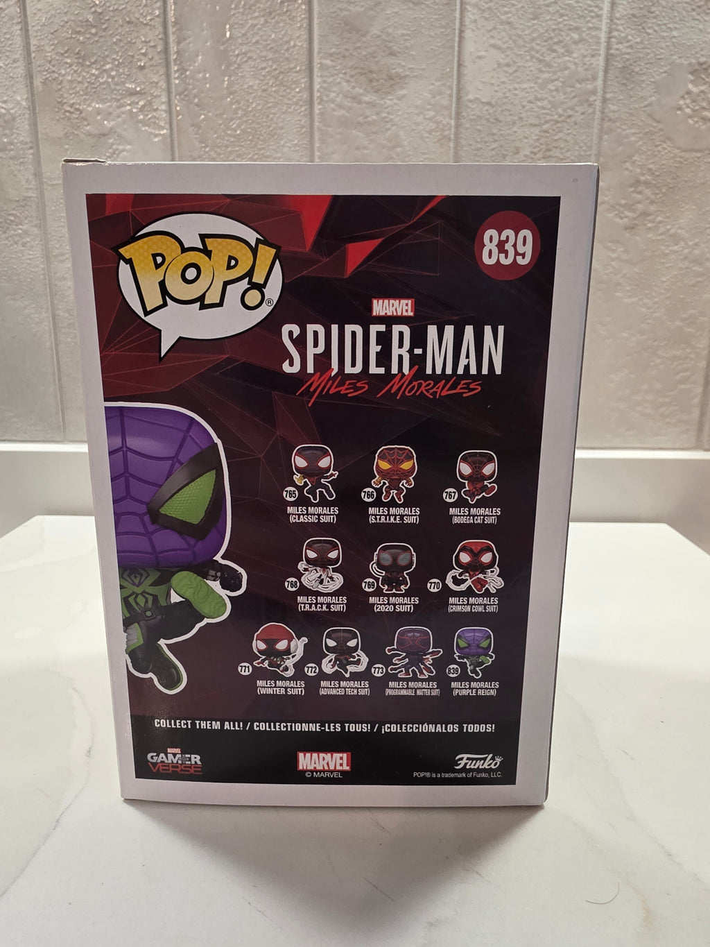 Funko Pop! Marvel Miles Morales (purple reign) 839 (pre-owned) - Frog Vault Collectables