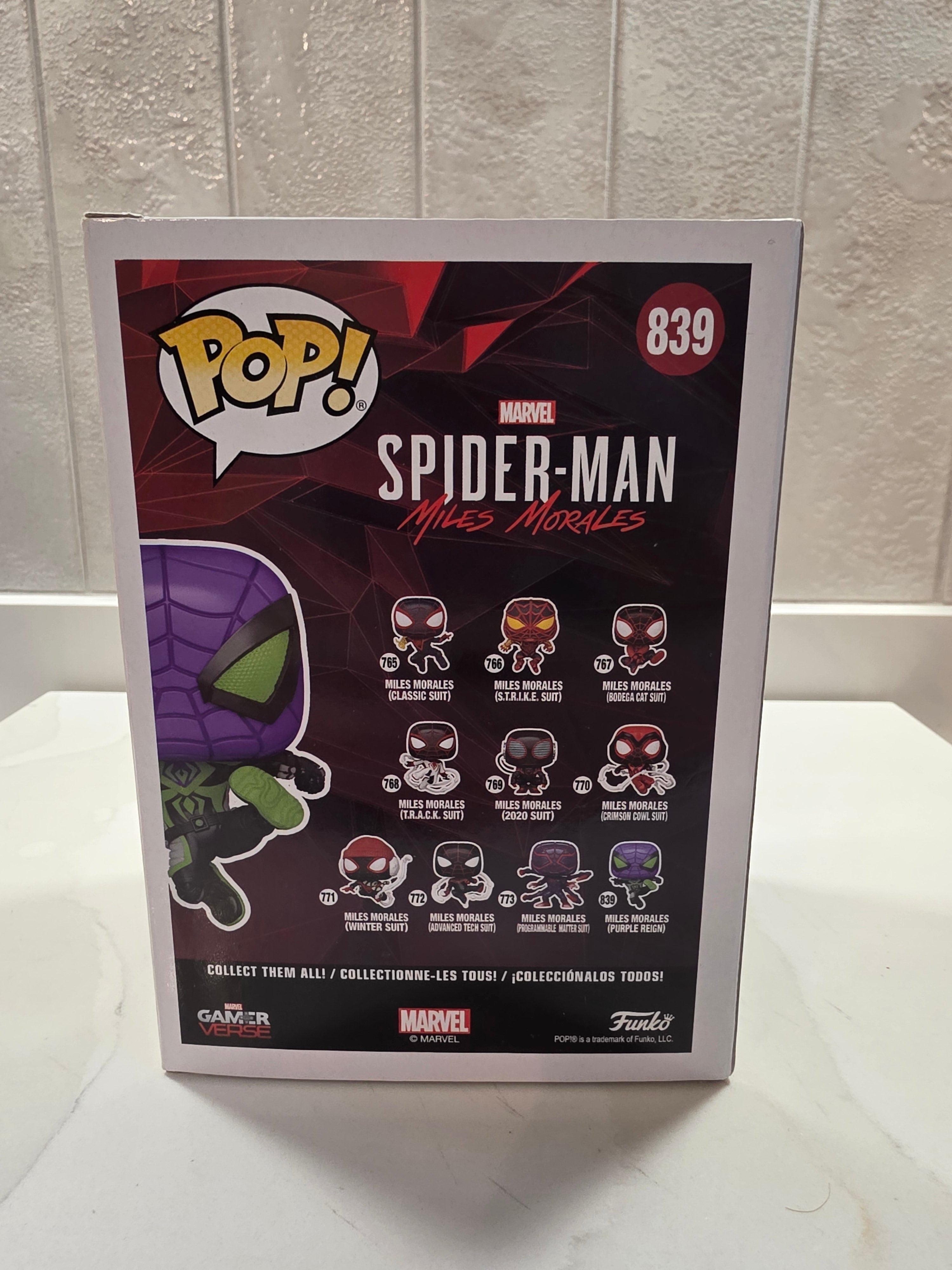 Funko Pop! Marvel Miles Morales (purple reign) 839 (pre-owned) - Frog Vault Collectables