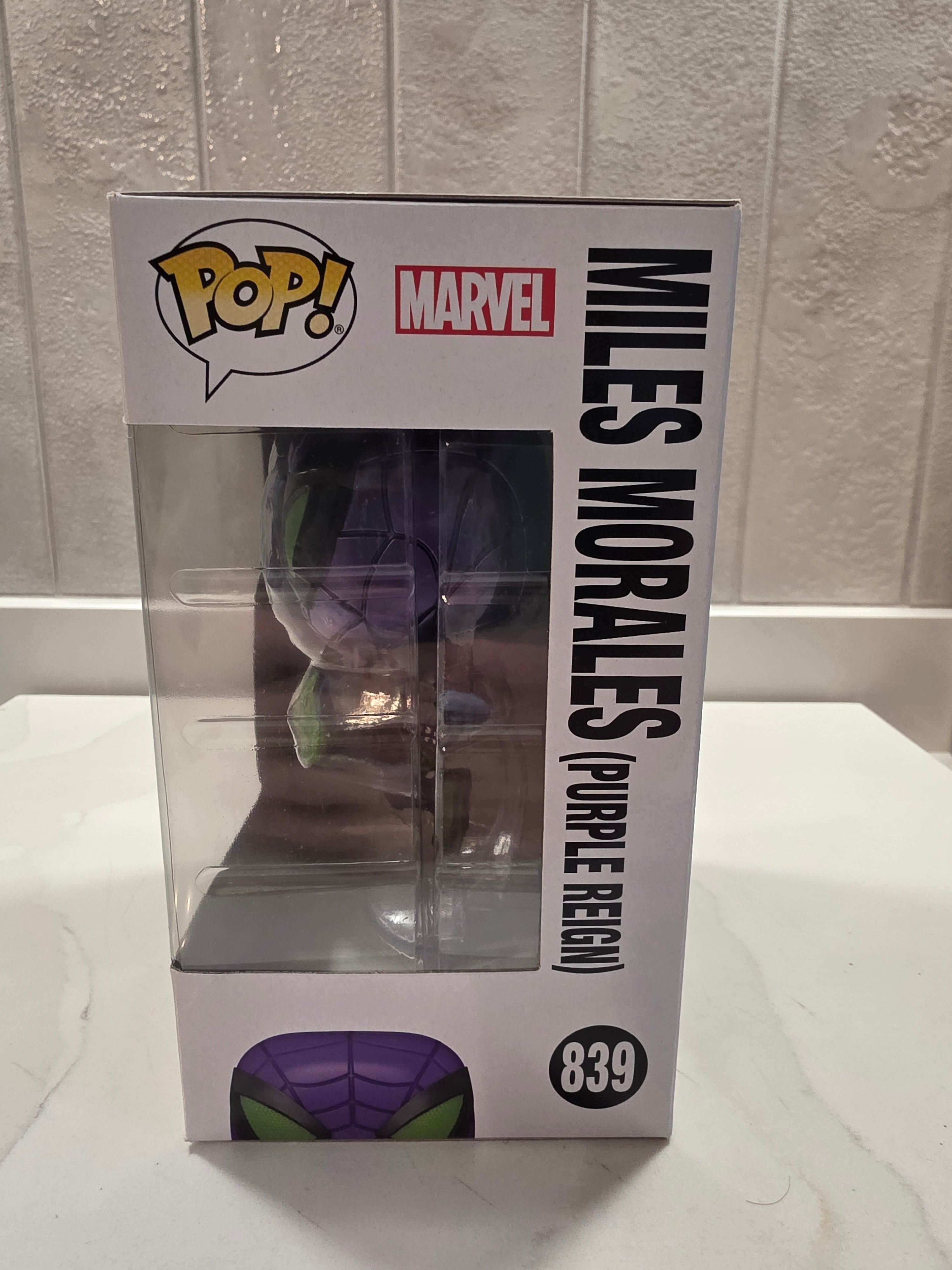 Funko Pop! Marvel Miles Morales (purple reign) 839 (pre-owned) - Frog Vault Collectables