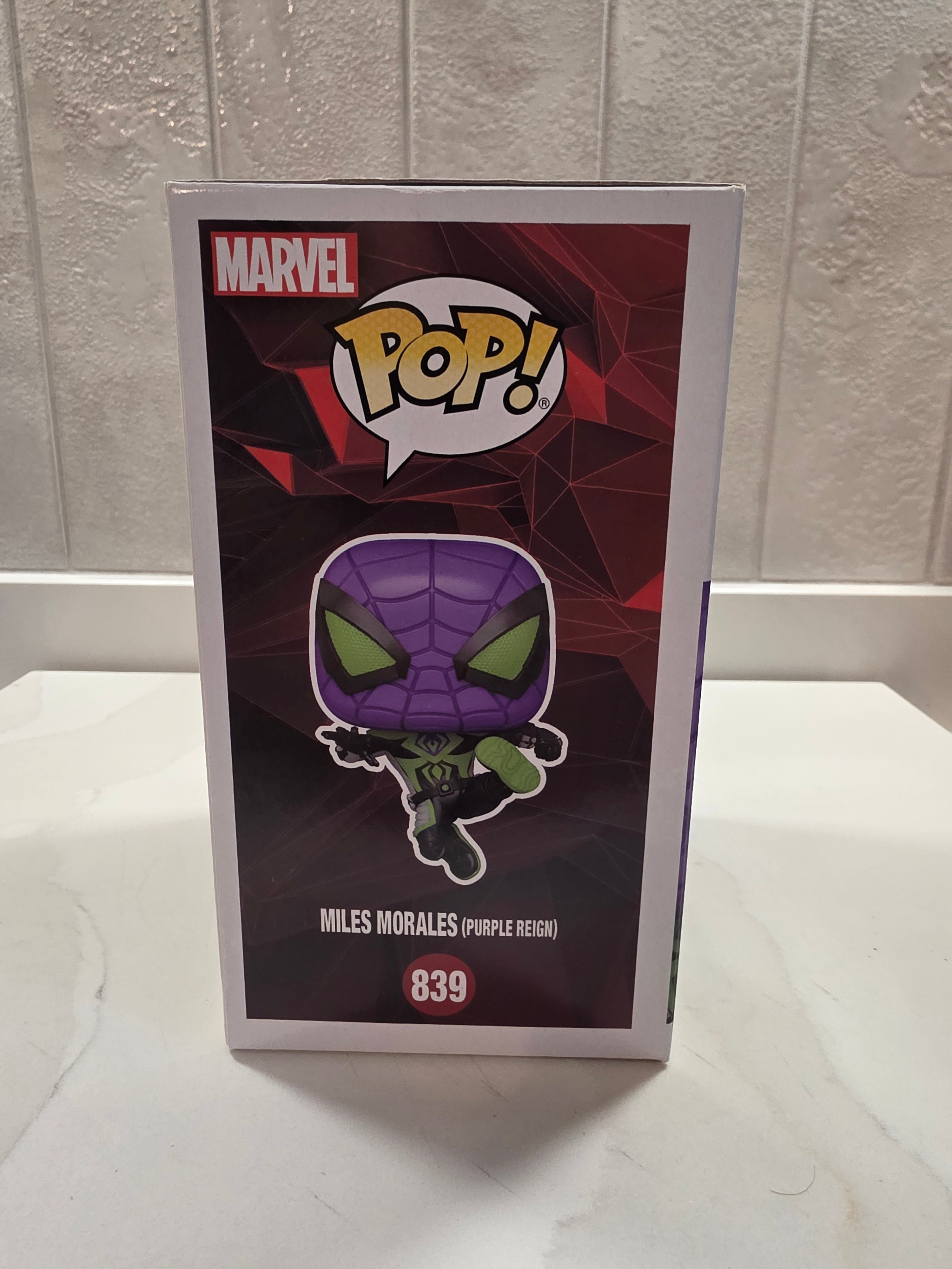 Funko Pop! Marvel Miles Morales (purple reign) 839 (pre-owned) - Frog Vault Collectables