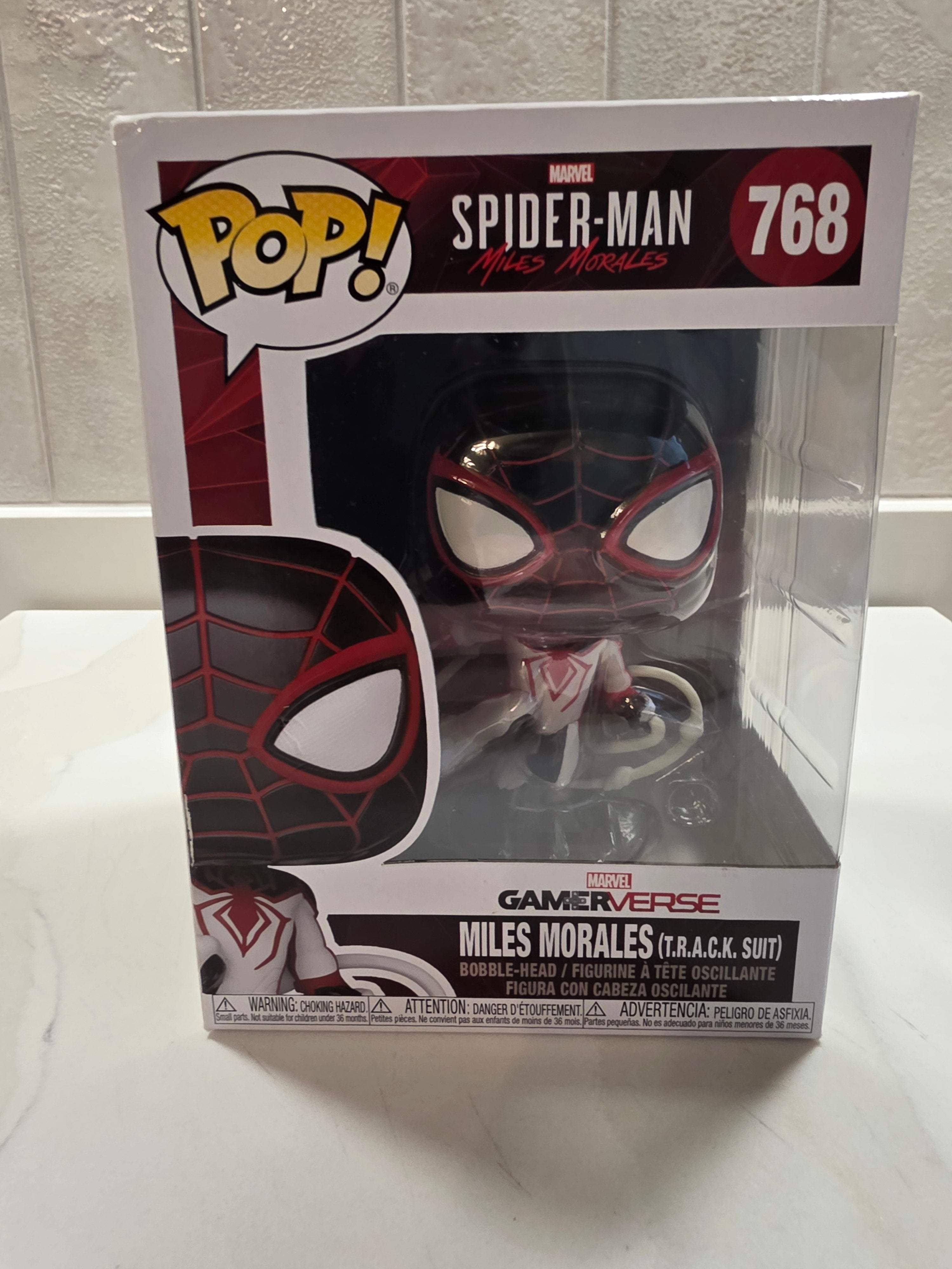 Funko Pop! Marvel Miles Morales (T.R.A.C.K. Suit) 768 (pre-owned) - Frog Vault Collectables
