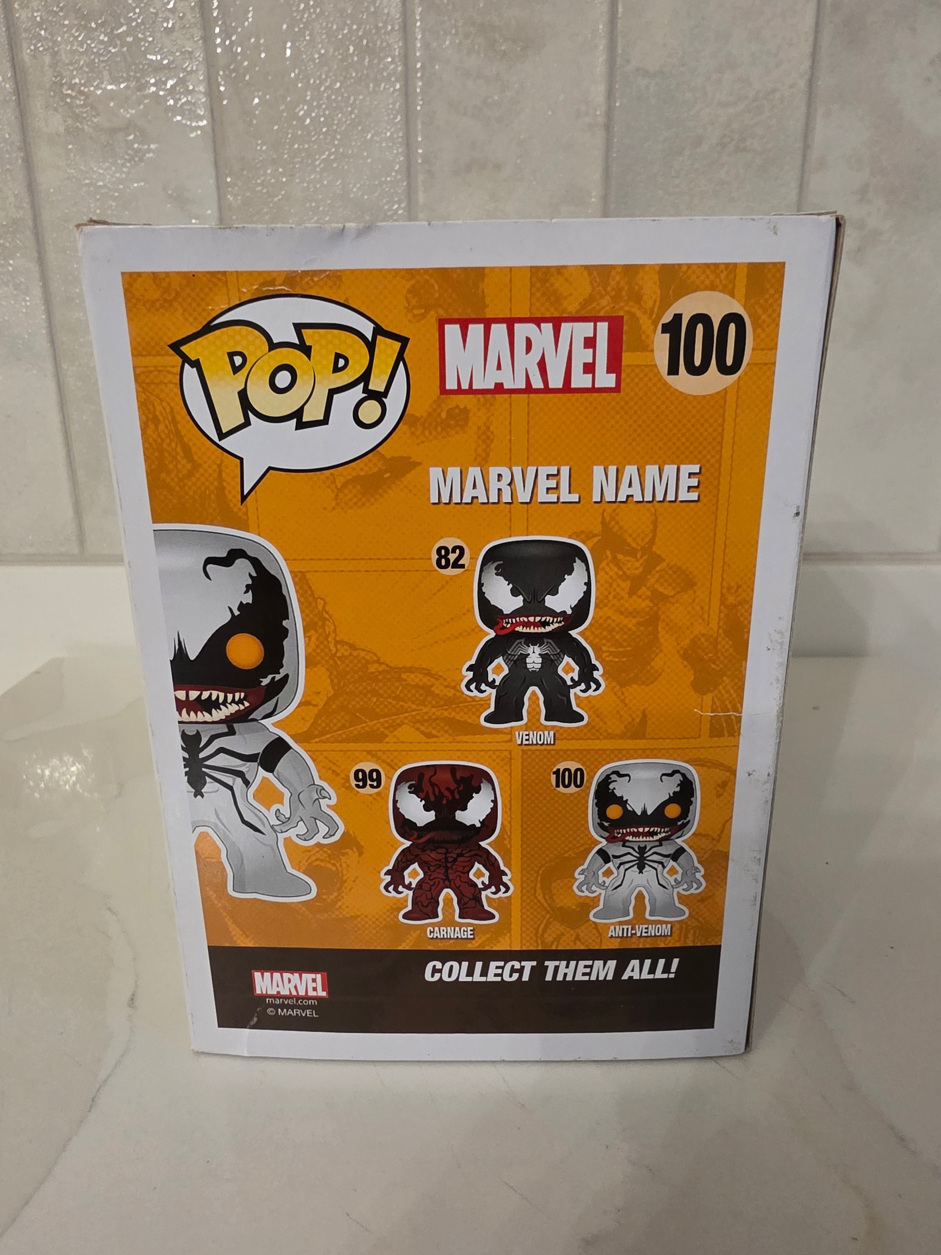 Funko Pop! (MISPRINT) Marvel Anti-Venom 100 (pre-owned) - Frog Vault Collectables