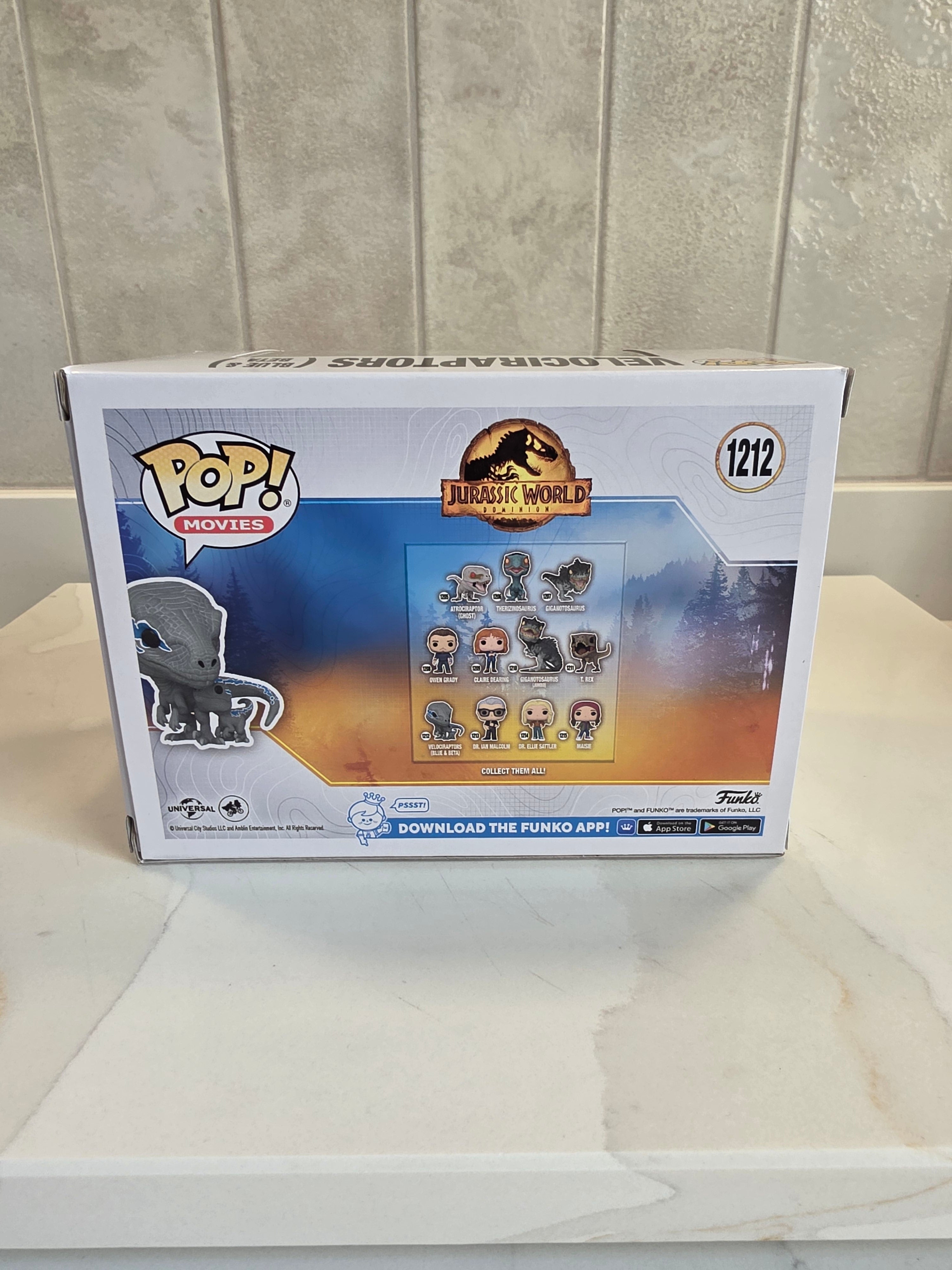 Funko Pop! Movies Veliciraptors (blue & beta) 1212 (pre-owned) - Frog Vault Collectables