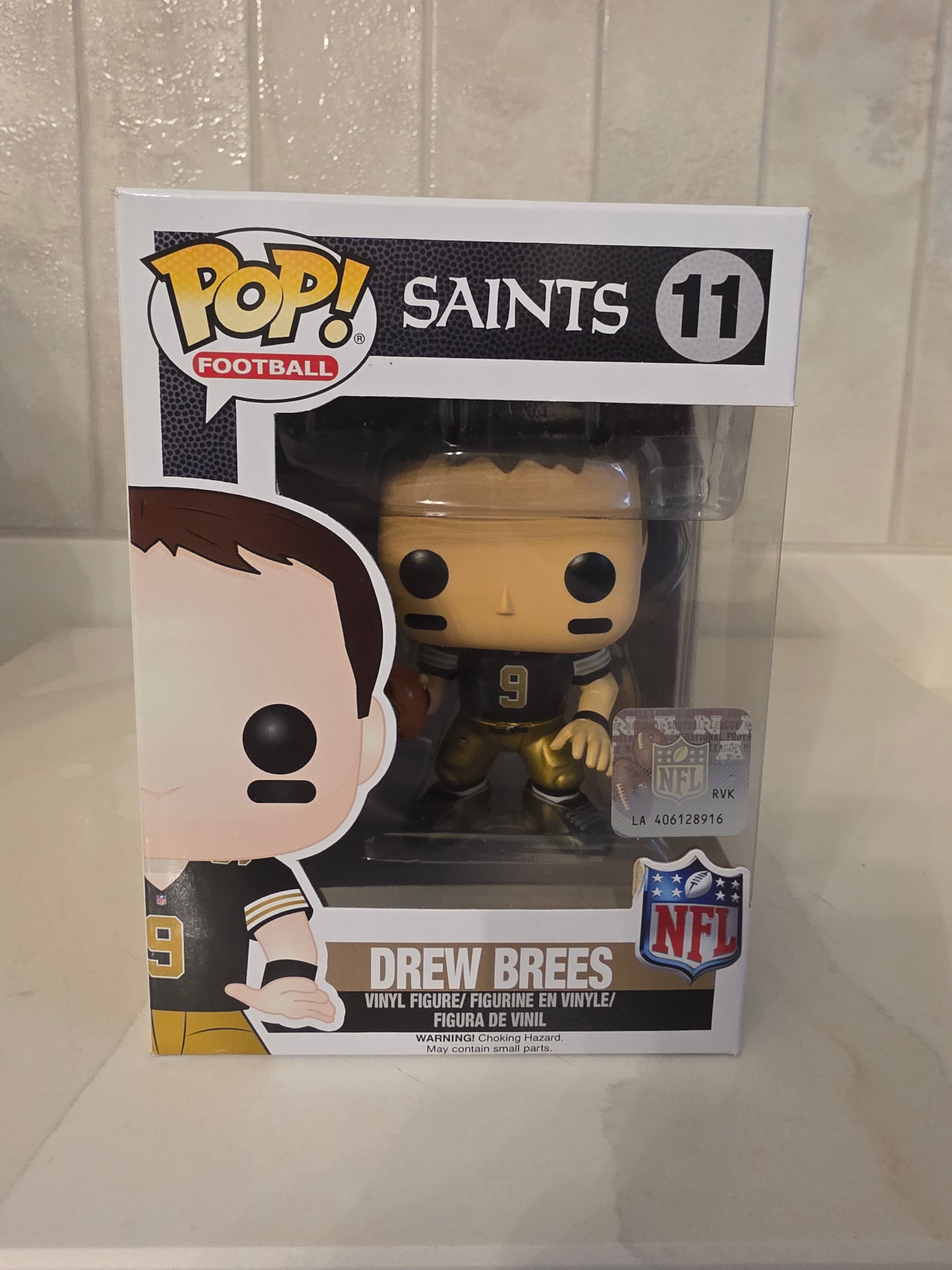 Funko Pop! NFL Saints Drew Brees 11 (blue shirt) (pre-owned) - Frog Vault Collectables