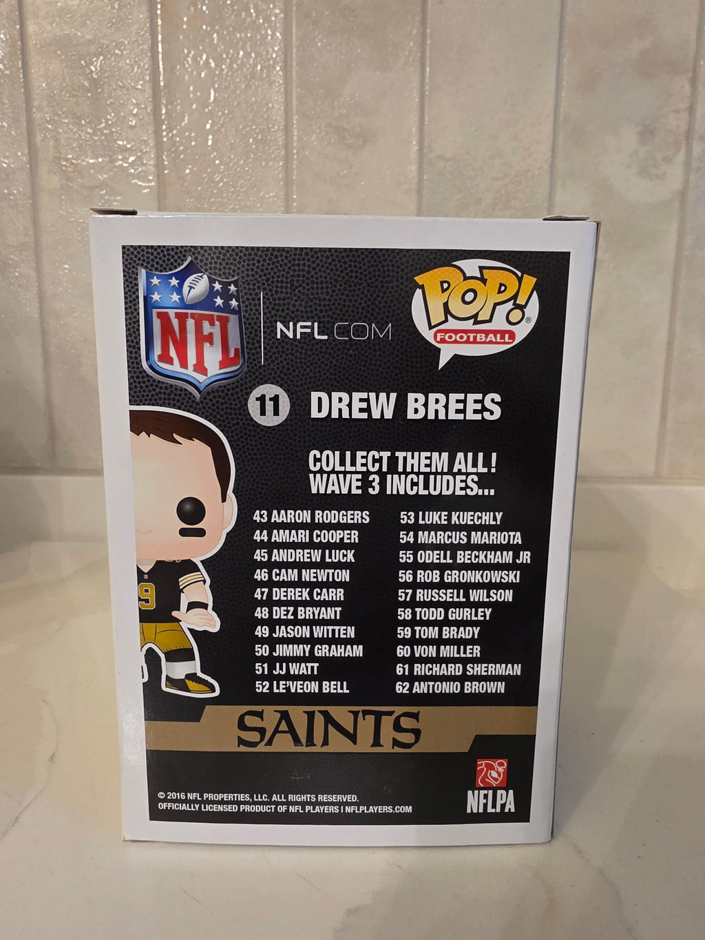 Funko Pop! NFL Saints Drew Brees 11 (blue shirt) (pre-owned) - Frog Vault Collectables