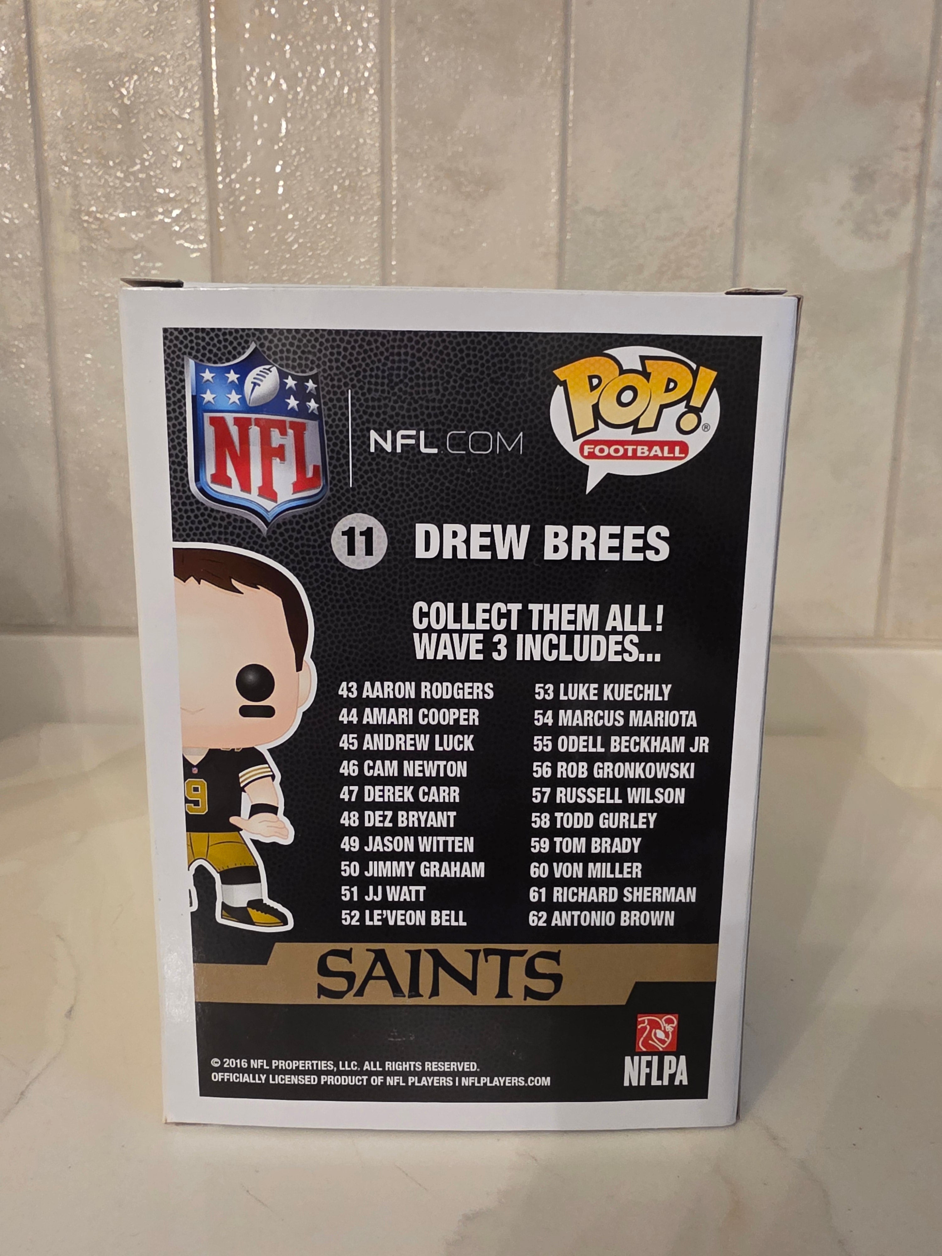 Funko Pop! NFL Saints Drew Brees 11 (blue shirt) (pre-owned) - Frog Vault Collectables