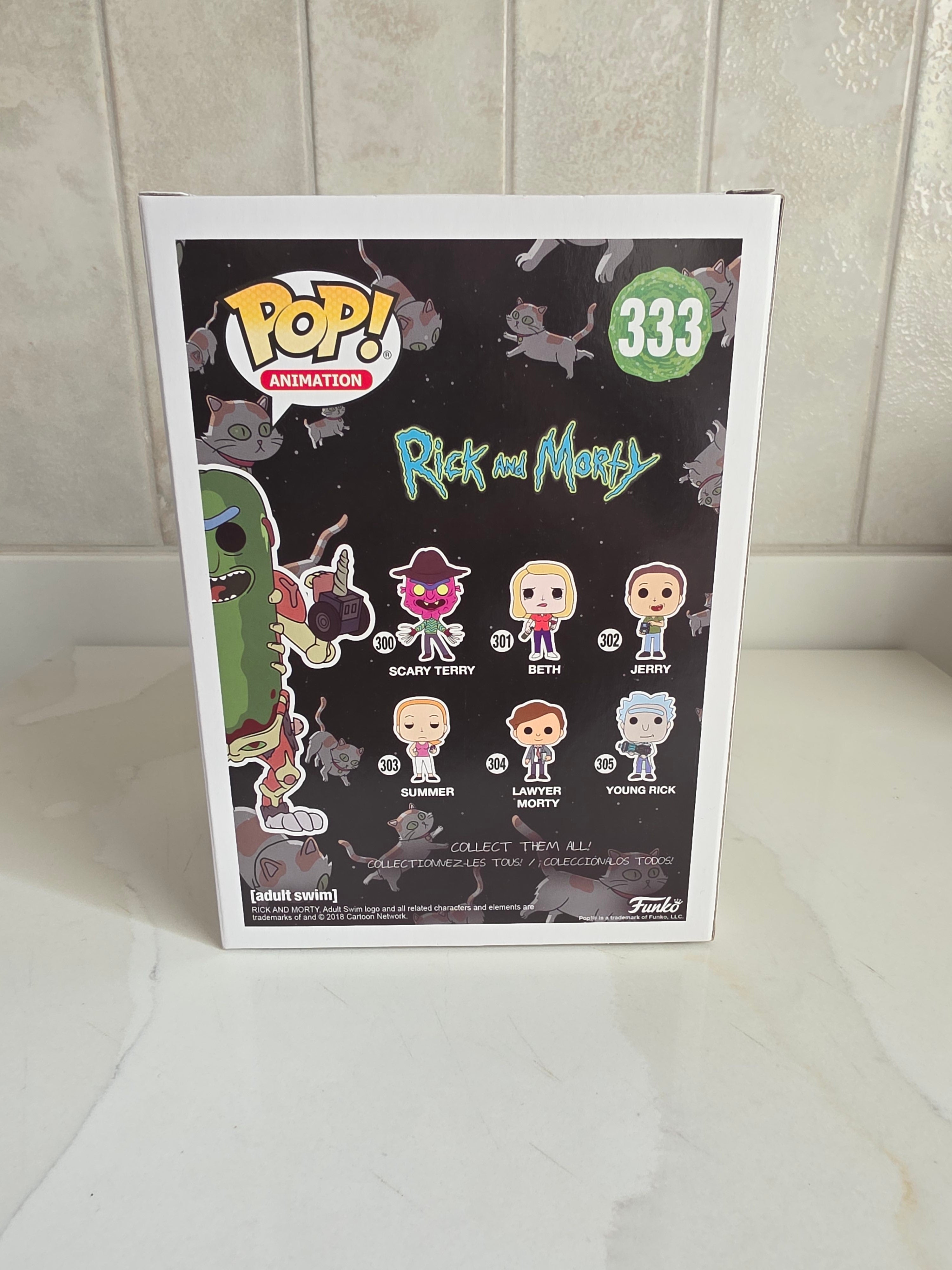 Funko Pop! Rick and Morty Pickle Rick 333 (translucent) (pre-owned) - Frog Vault Collectables