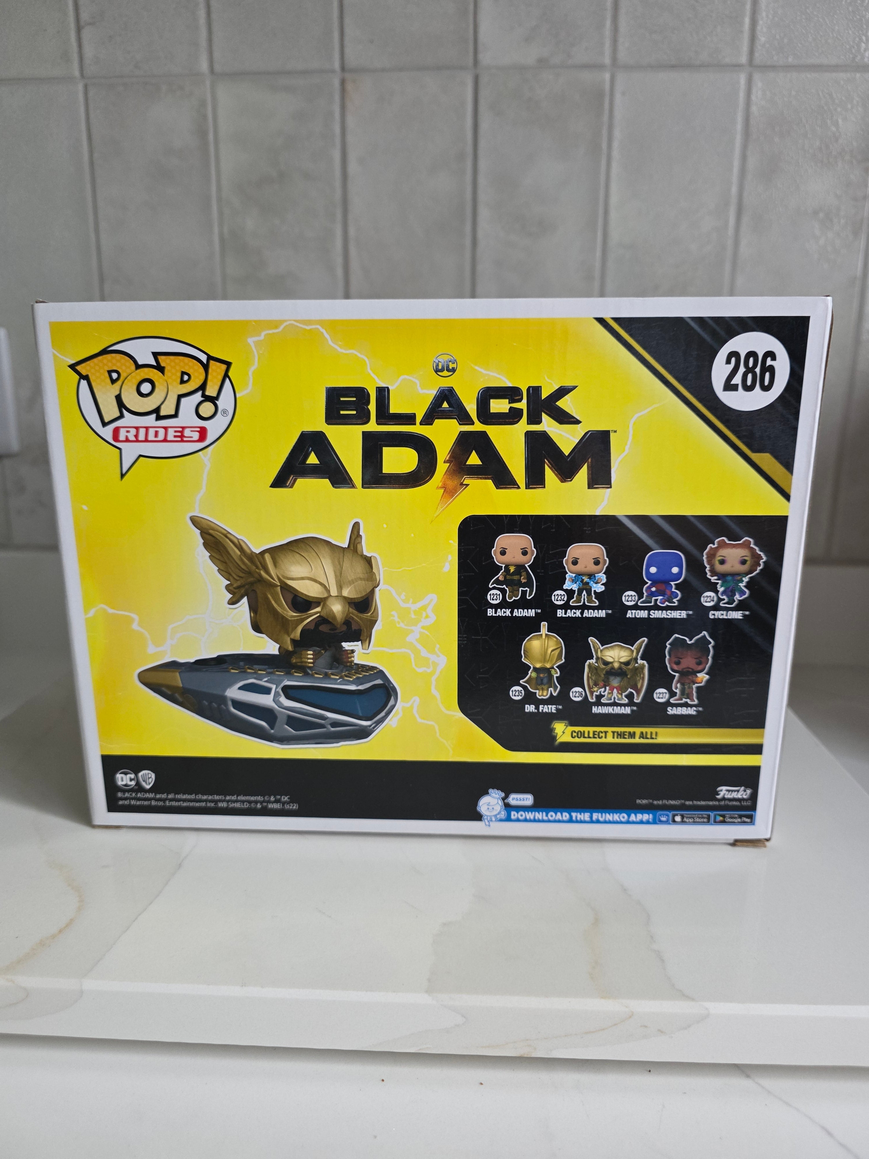 Funko Pop! Rides Black Adam Hawkman in Cruiser 286 (pre-owned) - Frog Vault Collectables