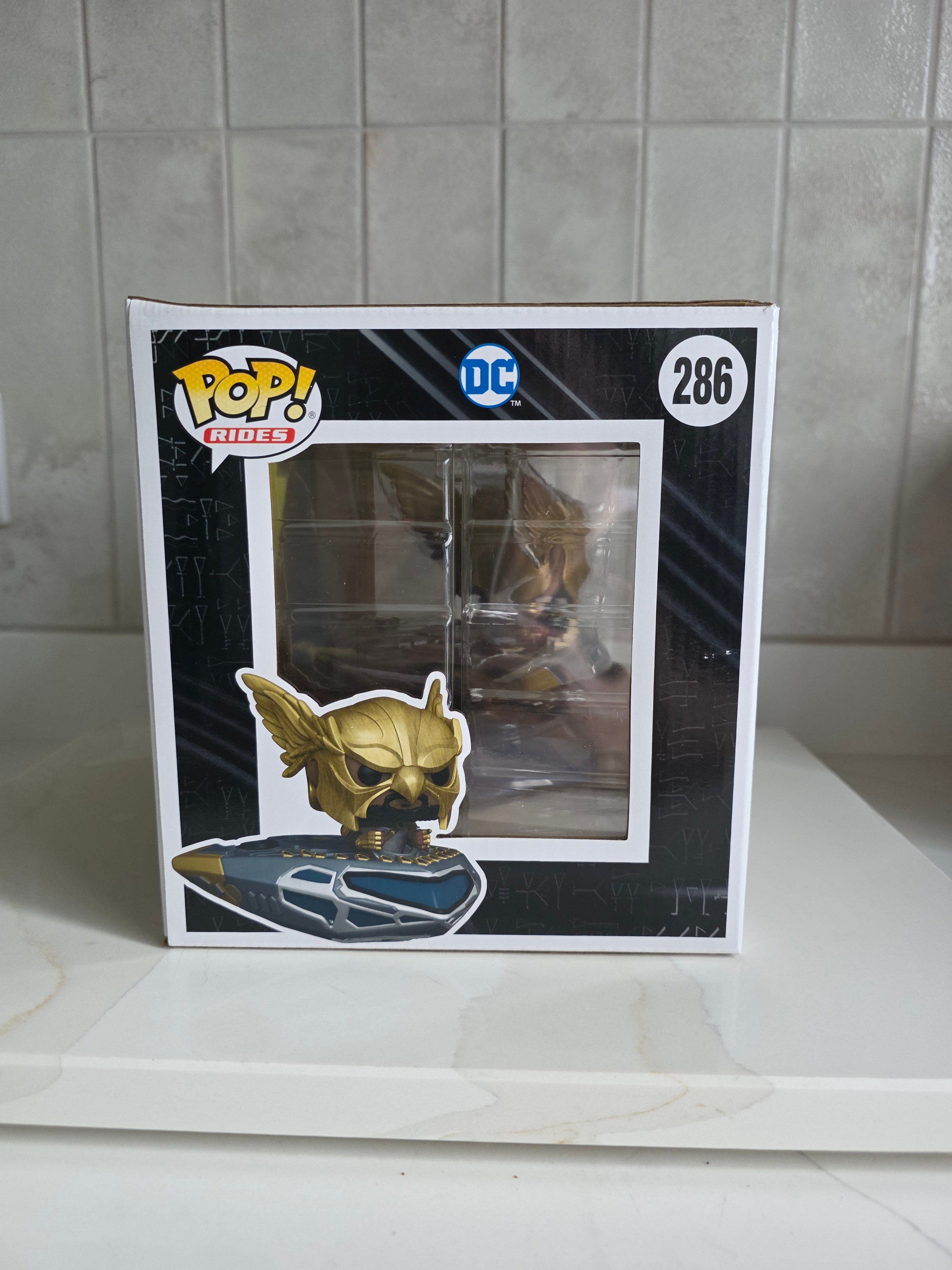 Funko Pop! Rides Black Adam Hawkman in Cruiser 286 (pre-owned) - Frog Vault Collectables
