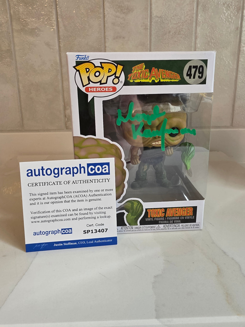 Funko Pop! The Toxic Avenger - autographed by Lloyd Kaufman - Frog Vault Collectables