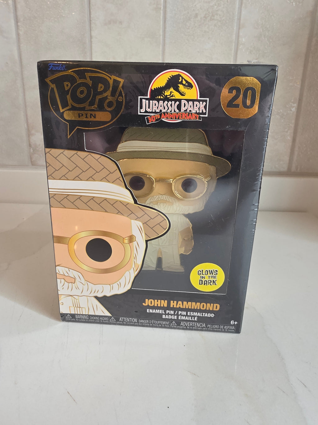 Pop Pin Jurassic Park John Hammond 20 (new and sealed) - Frog Vault Collectables
