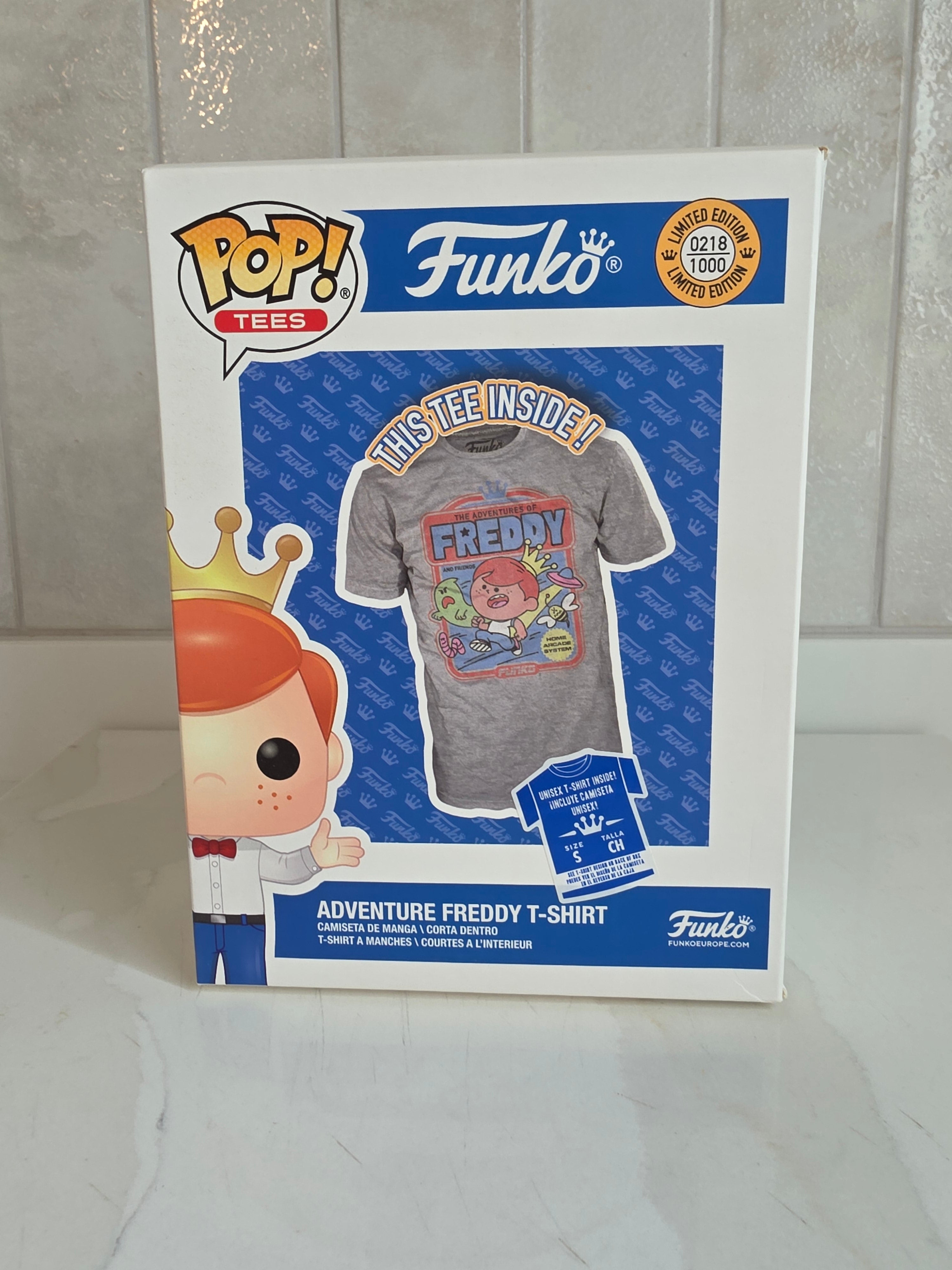 Pop! Tees Adventure Freddy T-Shirt Size Small Limited edition 218/1000 (un-opened) - Frog Vault Collectables