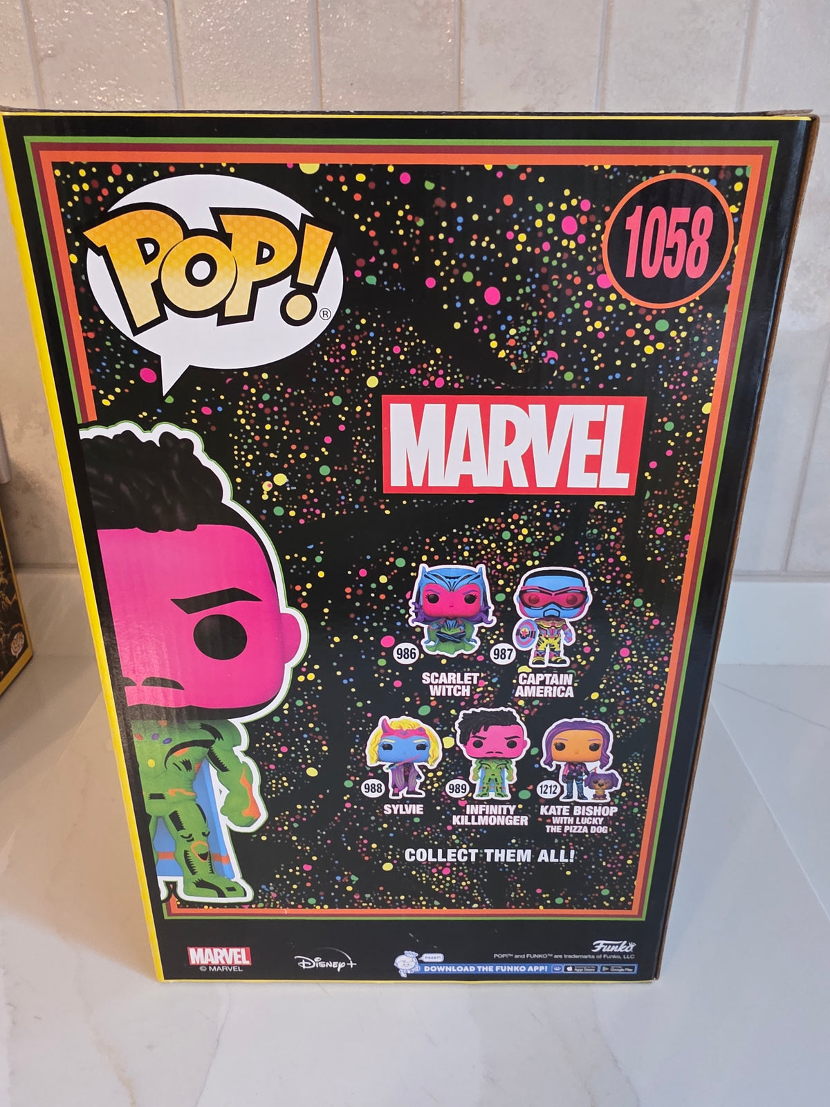 Funko Pop! Jumbo Marvel What If? Infinity Killmonger 1058 Blacklight (pre-owned)