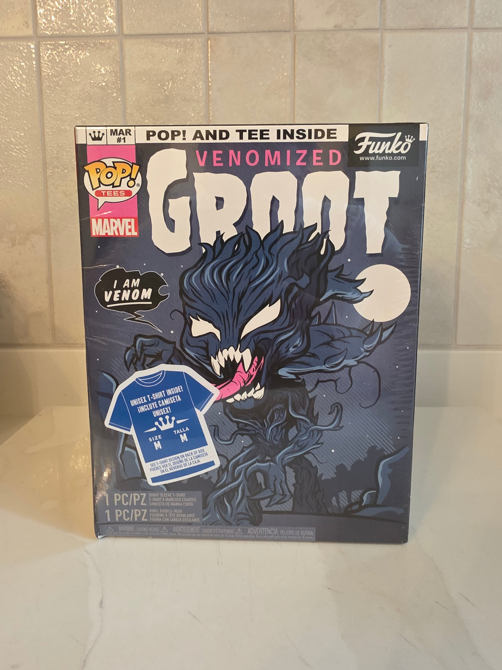 Funko Pop! Tees Marvel Venomized Groot - size Medium