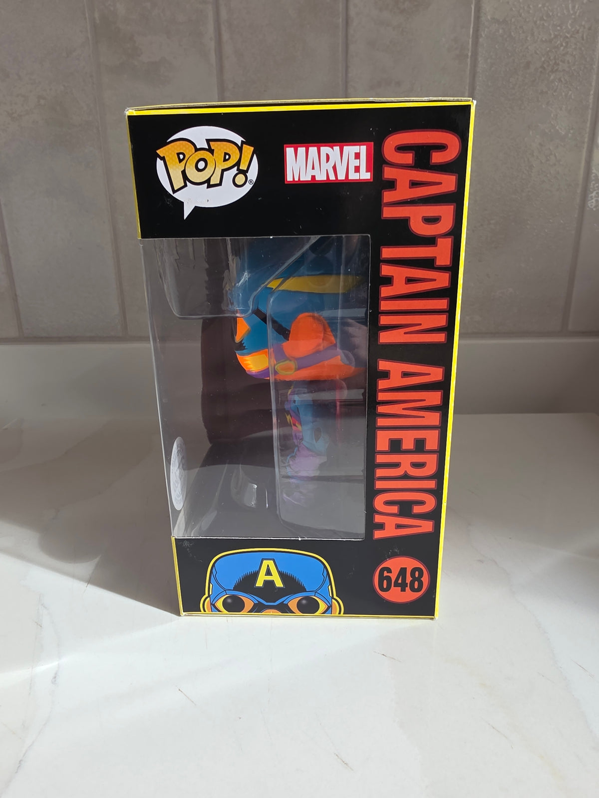 Funko Pop! Marvel Captain America 648 blacklight (pre-owned)