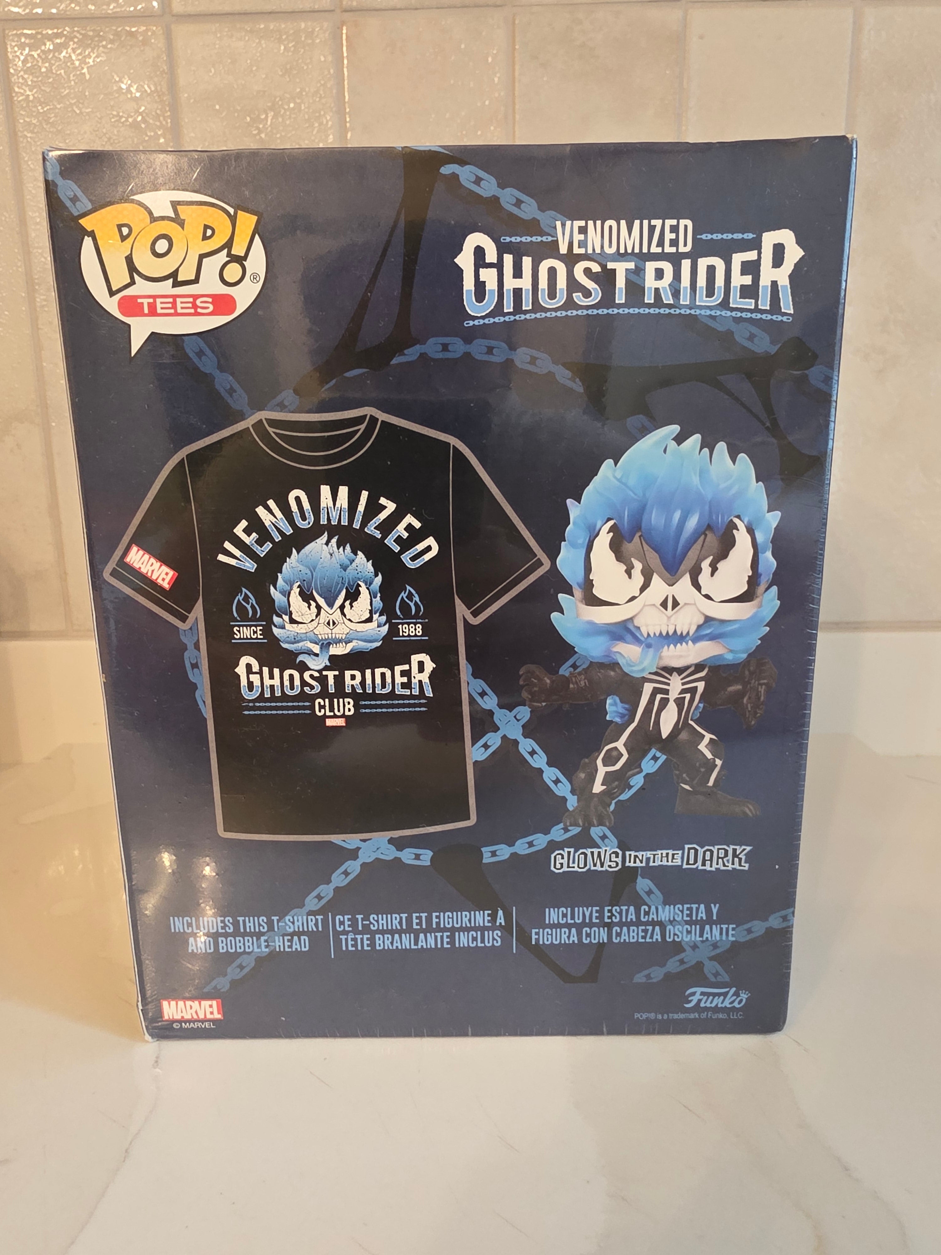 Funko Pop! Tees Marvel Venomized Ghost Rider - size Large