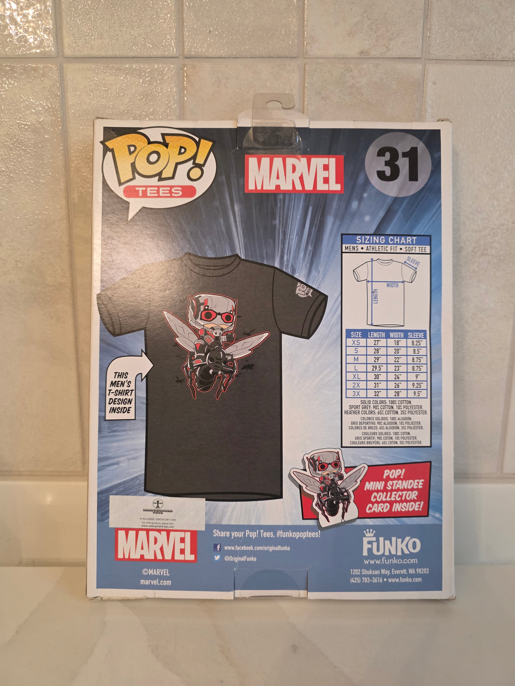 Funko Pop! Tees Marvel Ant-man 31 - size Large