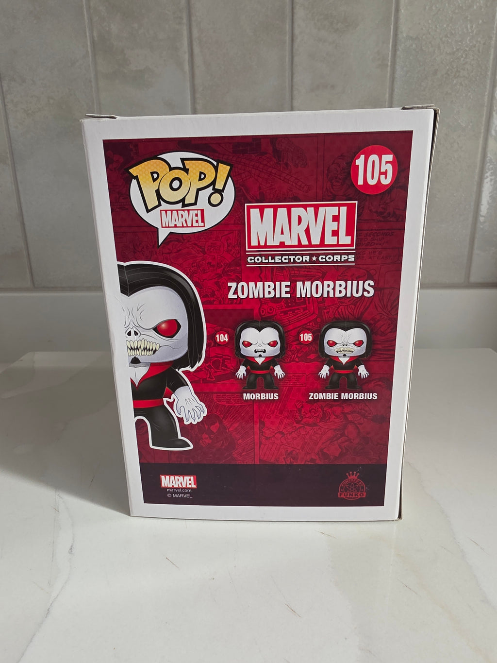 Funko Pop! Marvel Collector Corps Zombie Morbius 105 (pre-owned)