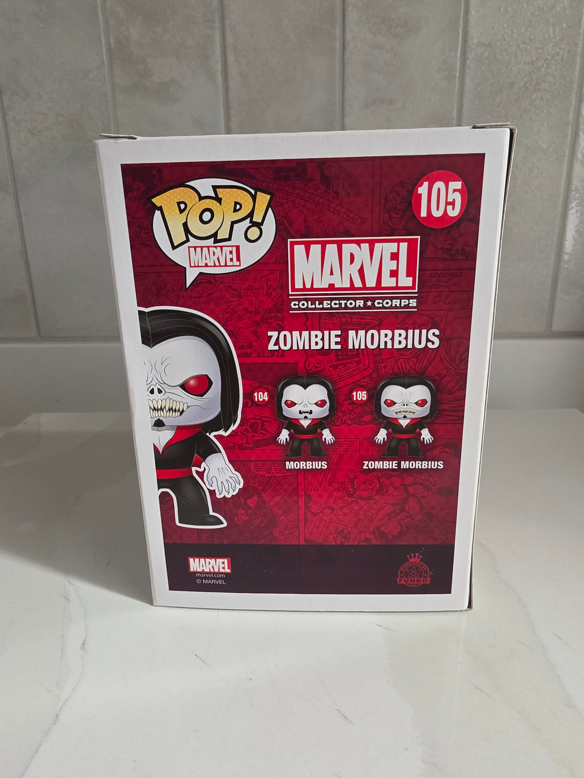 Funko Pop! Marvel Collector Corps Zombie Morbius 105 (pre-owned)
