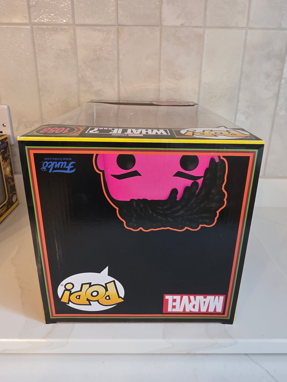 Funko Pop! Jumbo Marvel What If? Infinity Killmonger 1058 Blacklight (pre-owned)