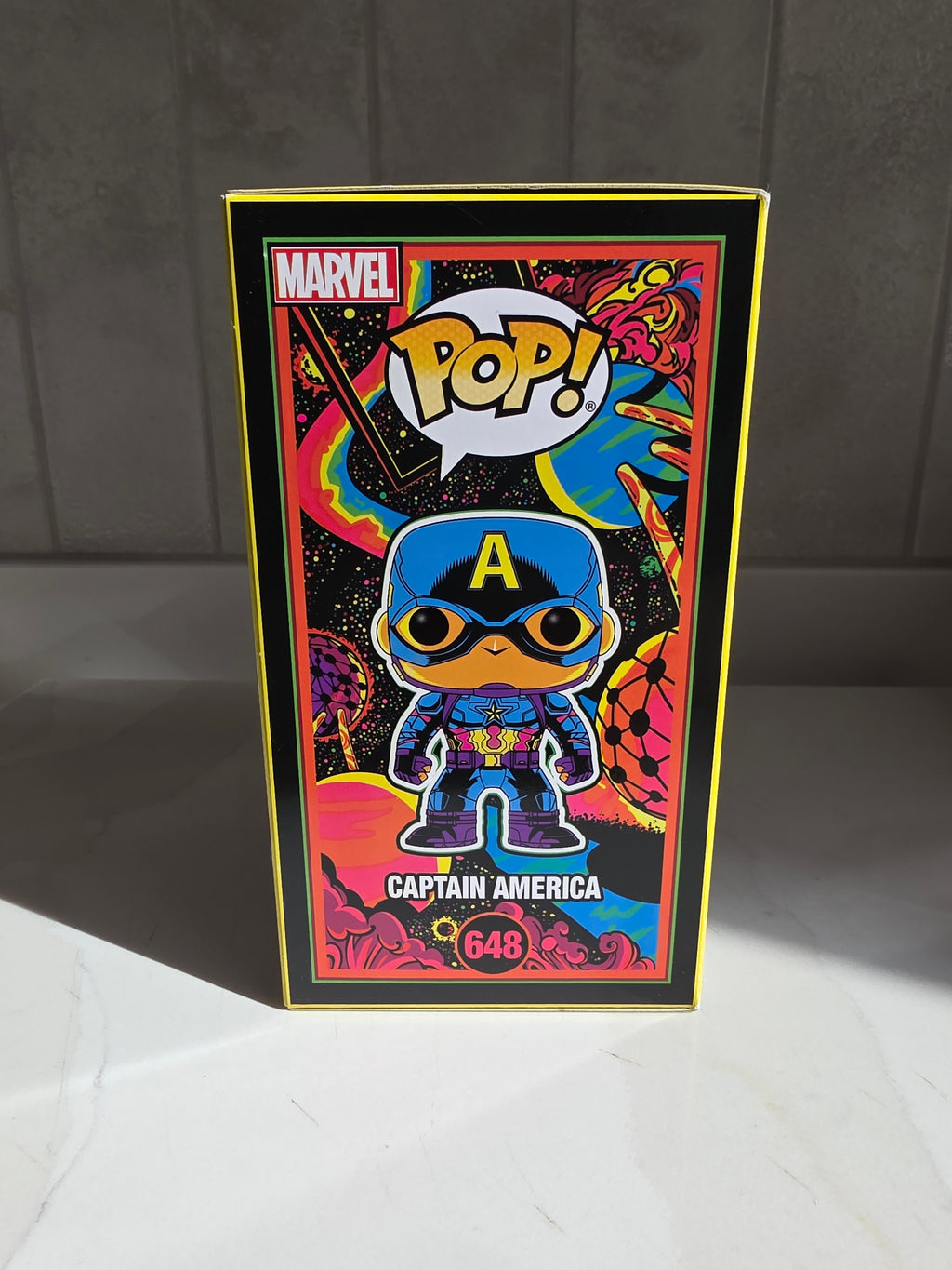 Funko Pop! Marvel Captain America 648 blacklight (pre-owned)