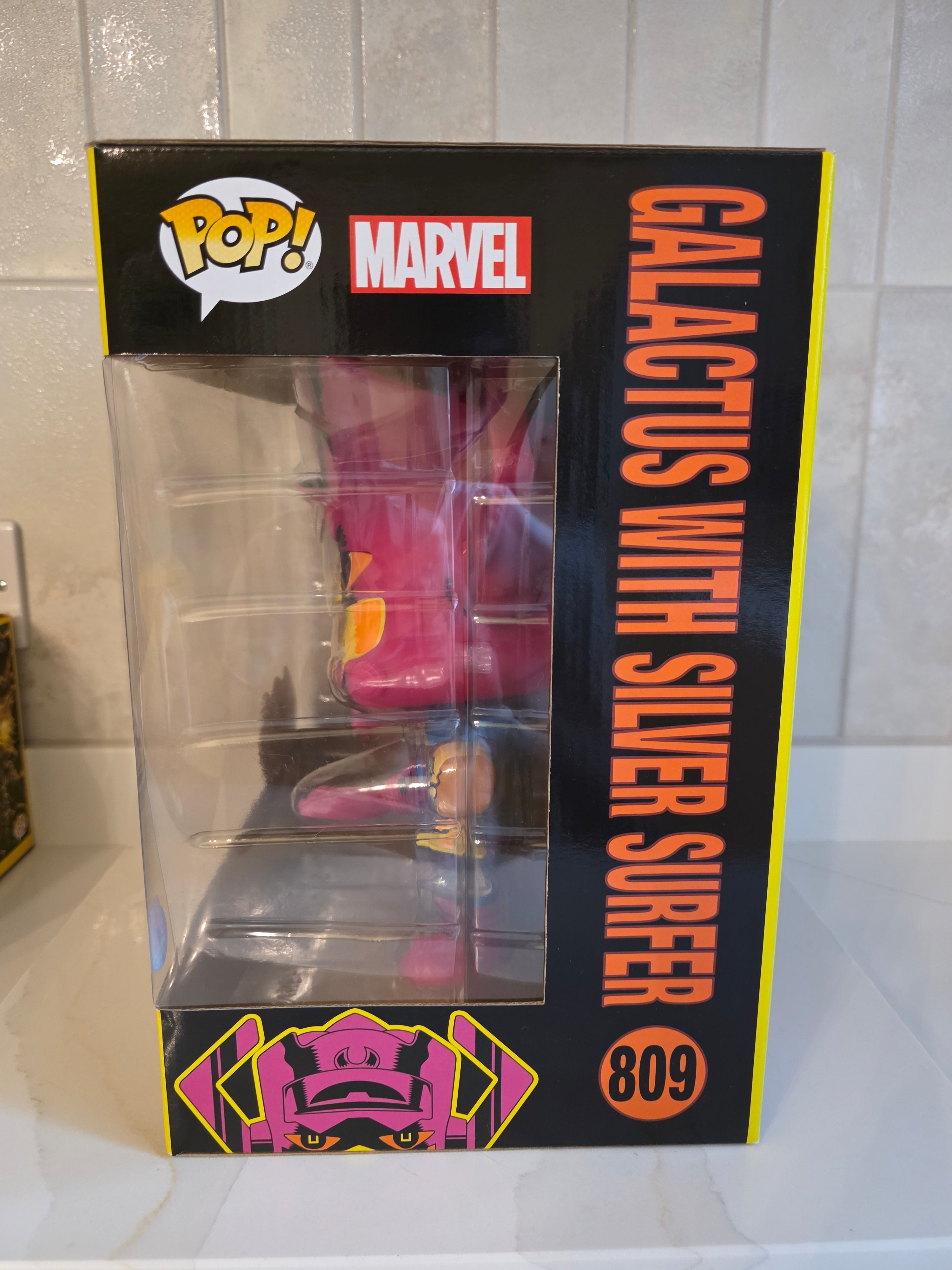 Funko Pop! Jumbo Galactus with Silver Surfer 809 (PX) Blacklight (pre-owned)
