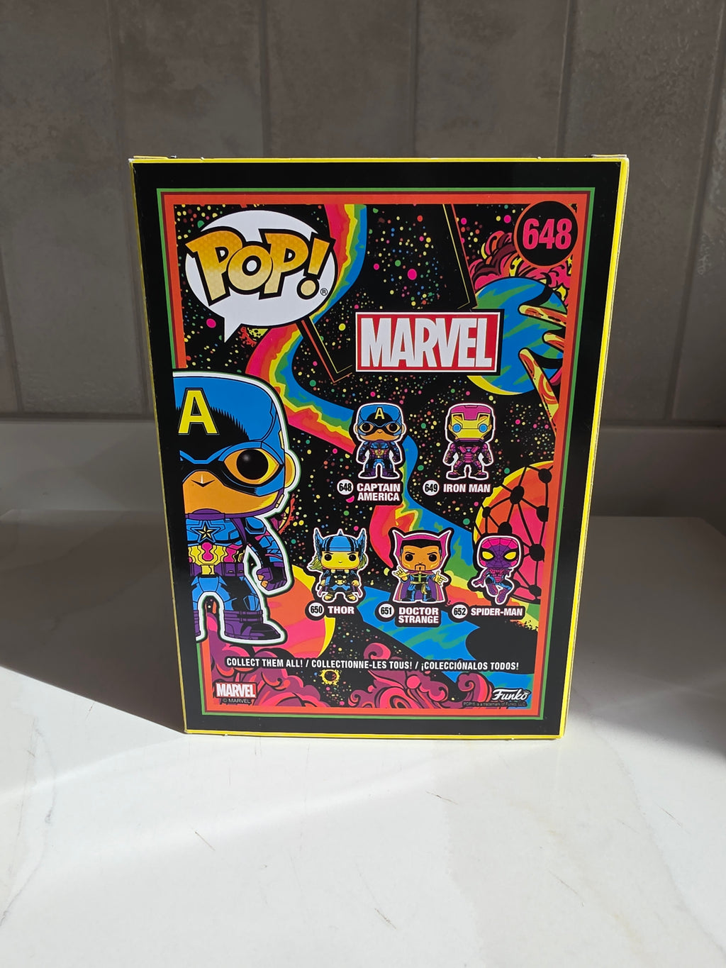 Funko Pop! Marvel Captain America 648 blacklight (pre-owned)