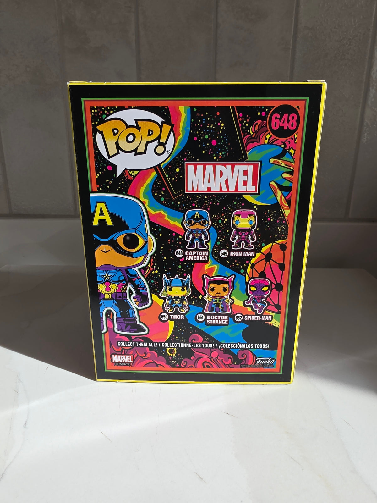 Funko Pop! Marvel Captain America 648 blacklight (pre-owned)
