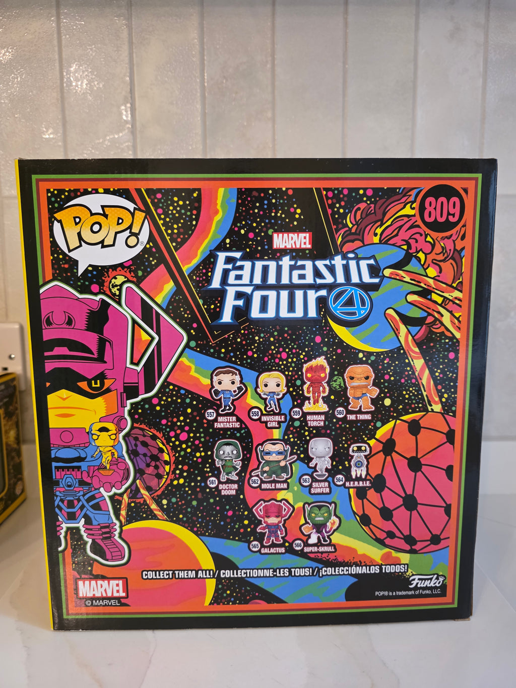 Funko Pop! Jumbo Galactus with Silver Surfer 809 (PX) Blacklight (pre-owned)